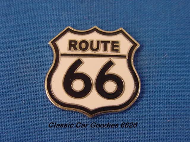 Route 66 Hat Lapel Pin Cruisin' the Black Top