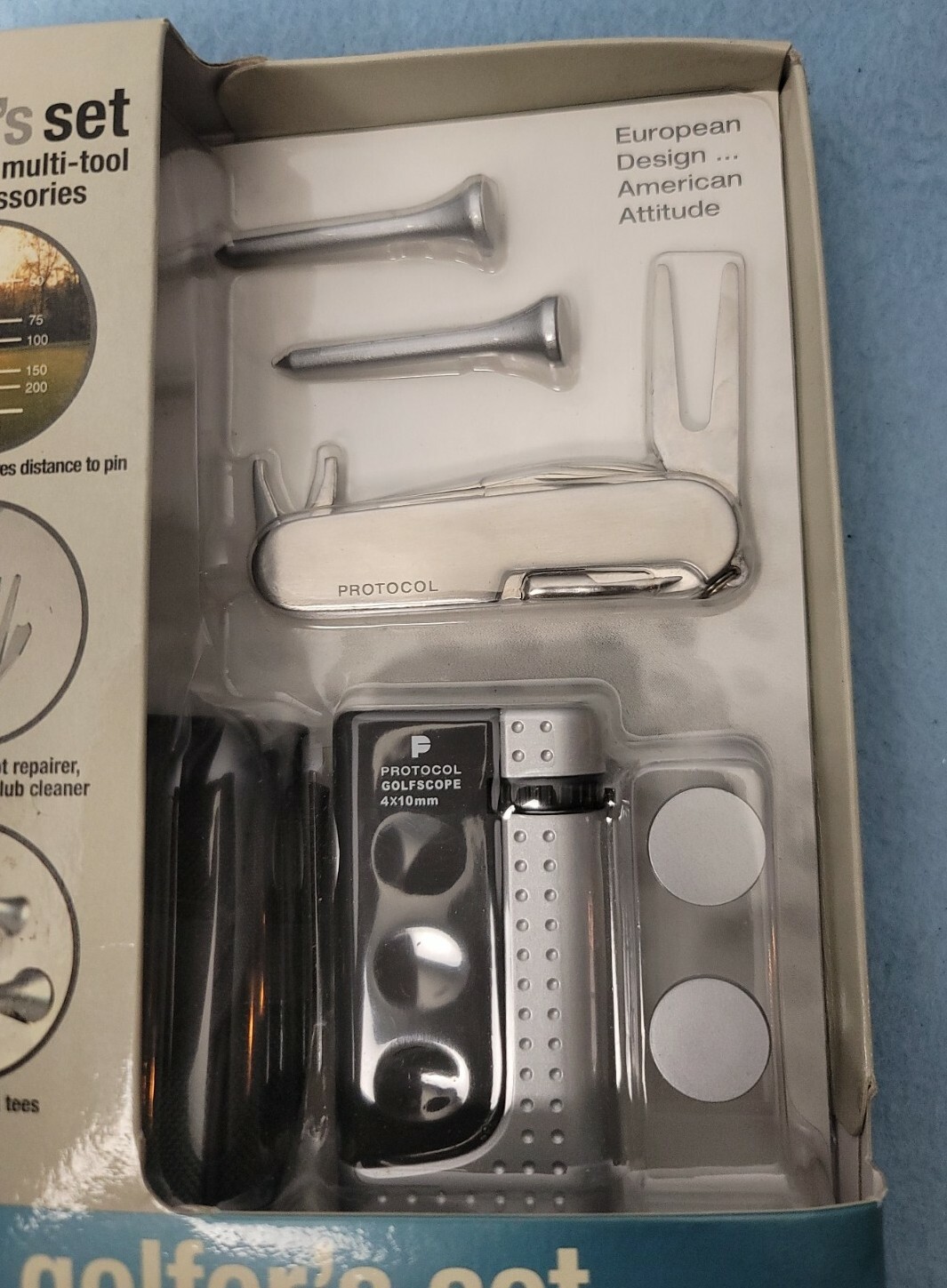 Protocol Golfer’s Set – Rangefinder, Multi-Tool & Accessories – Golf Gift Kit