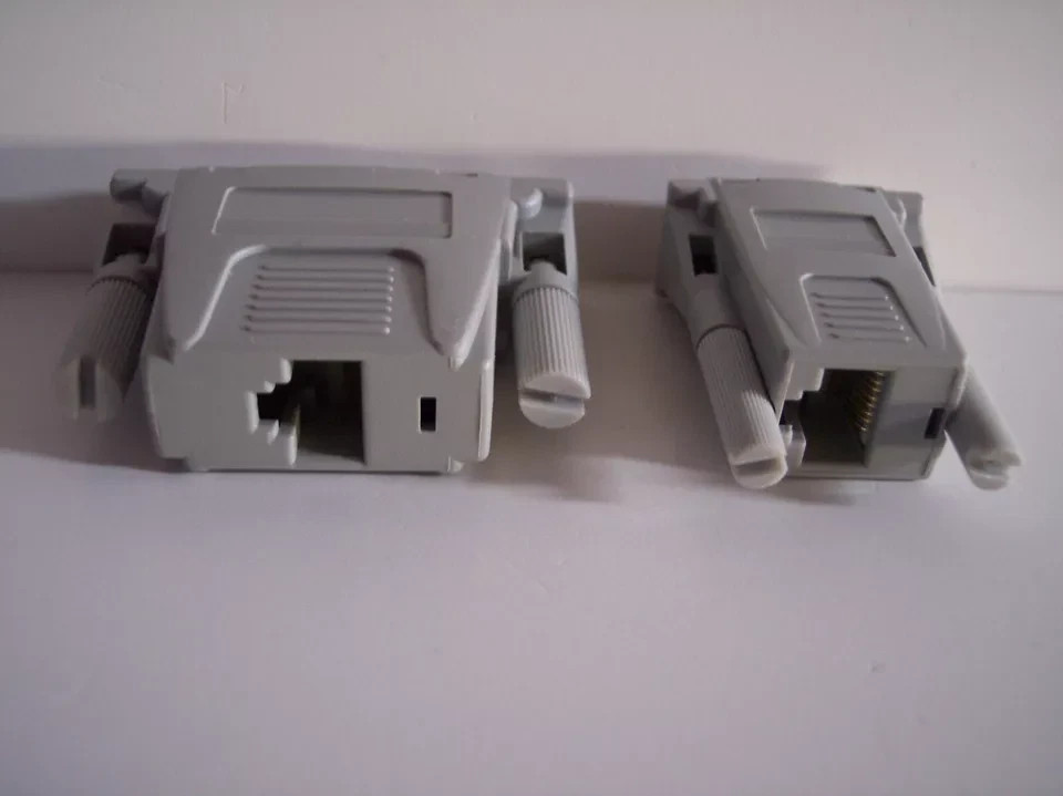 DB9 Female to DB25 Male Null Modem over Cat5/6 Cable Adapters cable not include