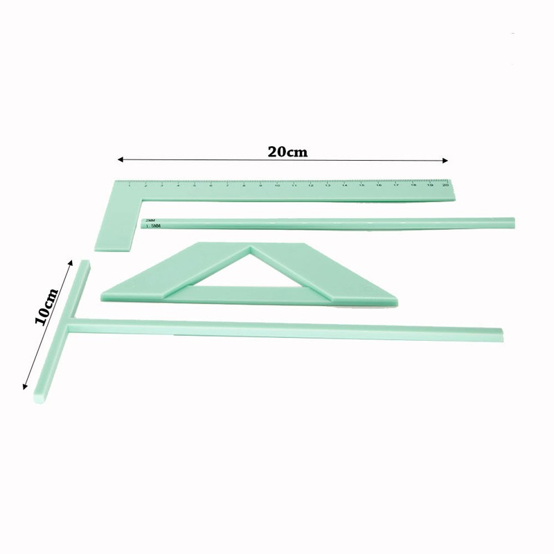 4Pcs/Set Bookbinding Ruler Cover Guide Binding Tool ScrapBooking Album Making