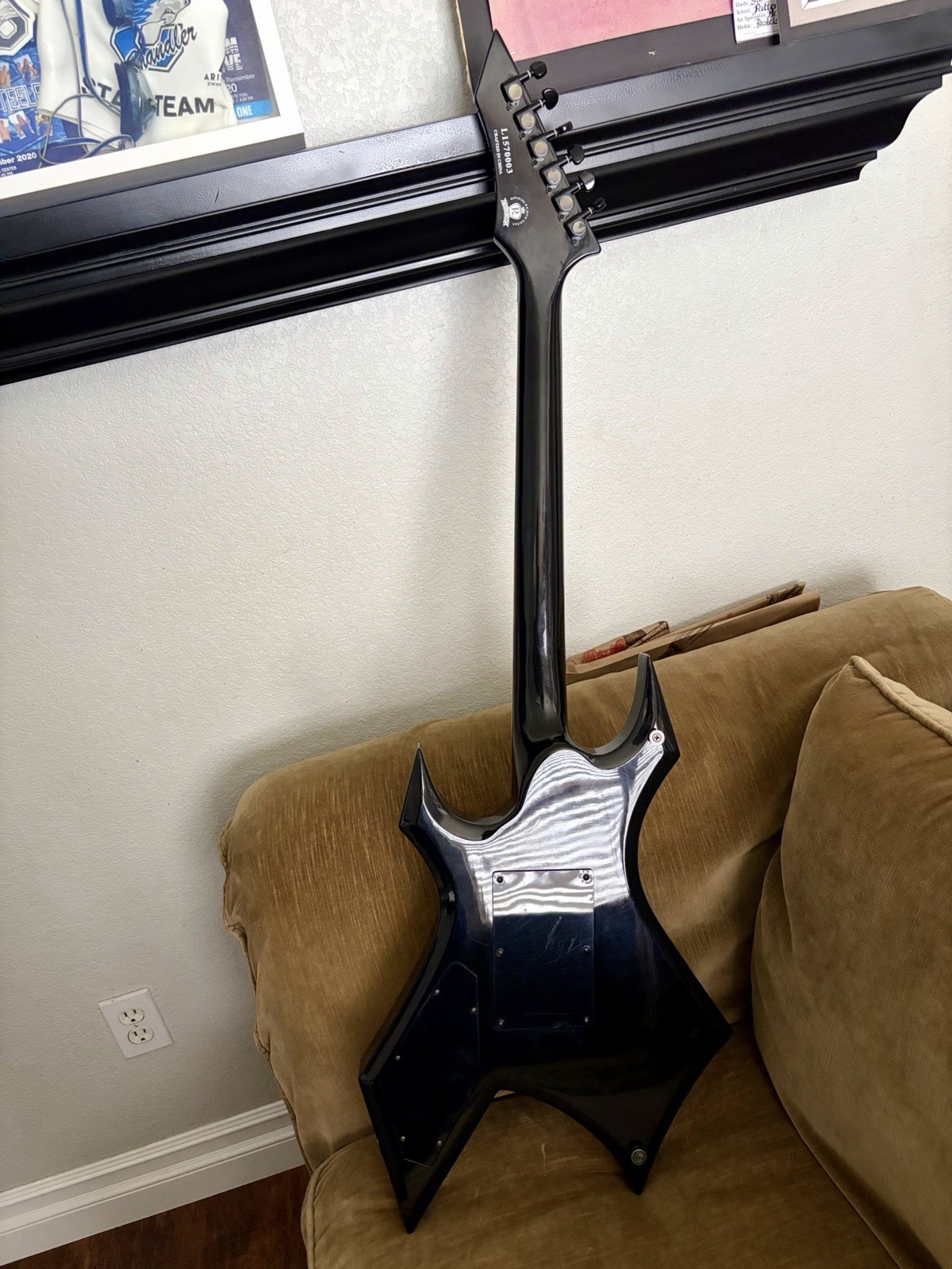 B.C. Rich Warlock Electric Guitar Black Neck-Through