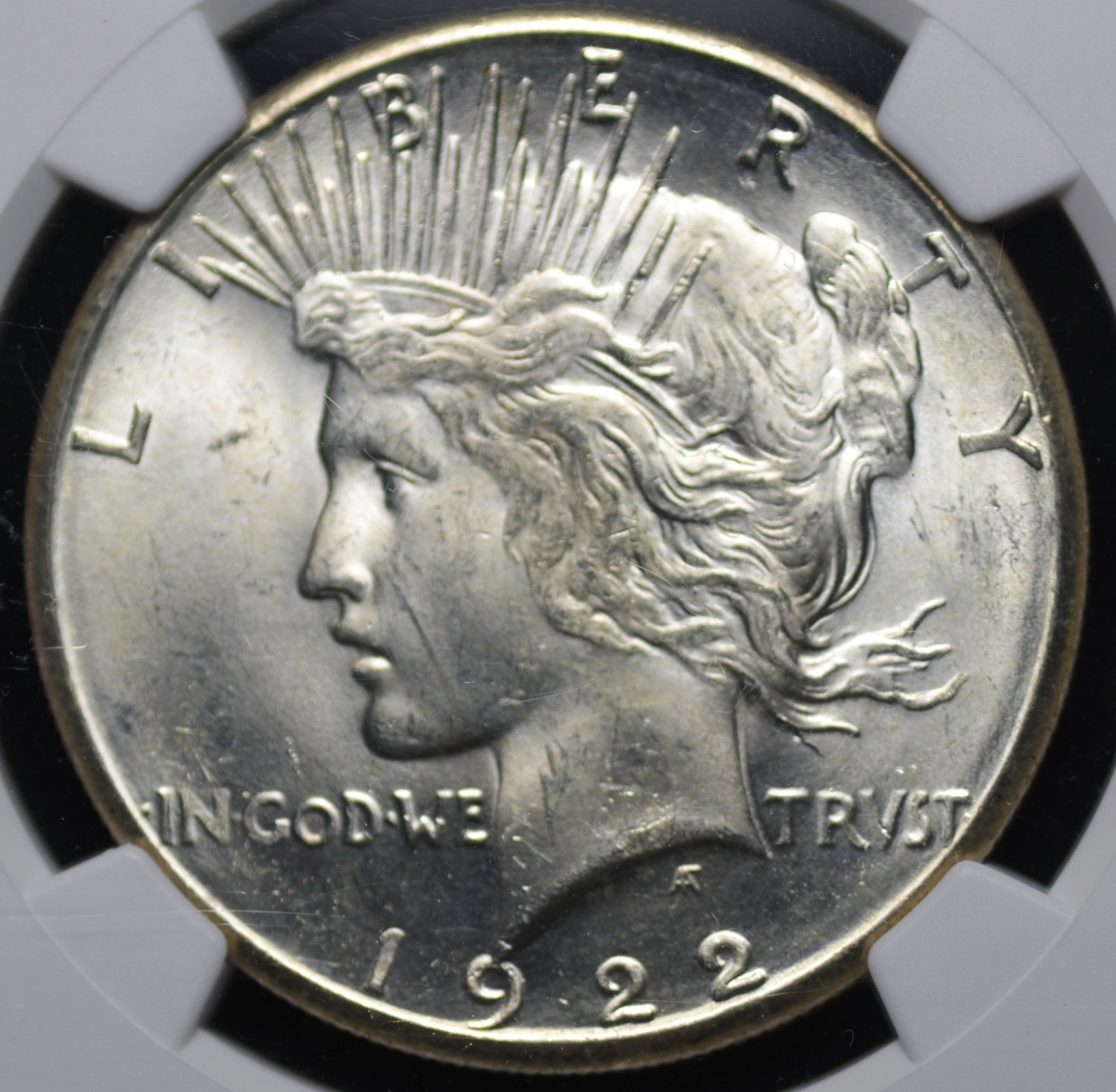1922 S PEACE DOLLAR NGC MS 63 EXCELLENT SHIMMERING WHITE SATIN LUSTER OVER BOTH