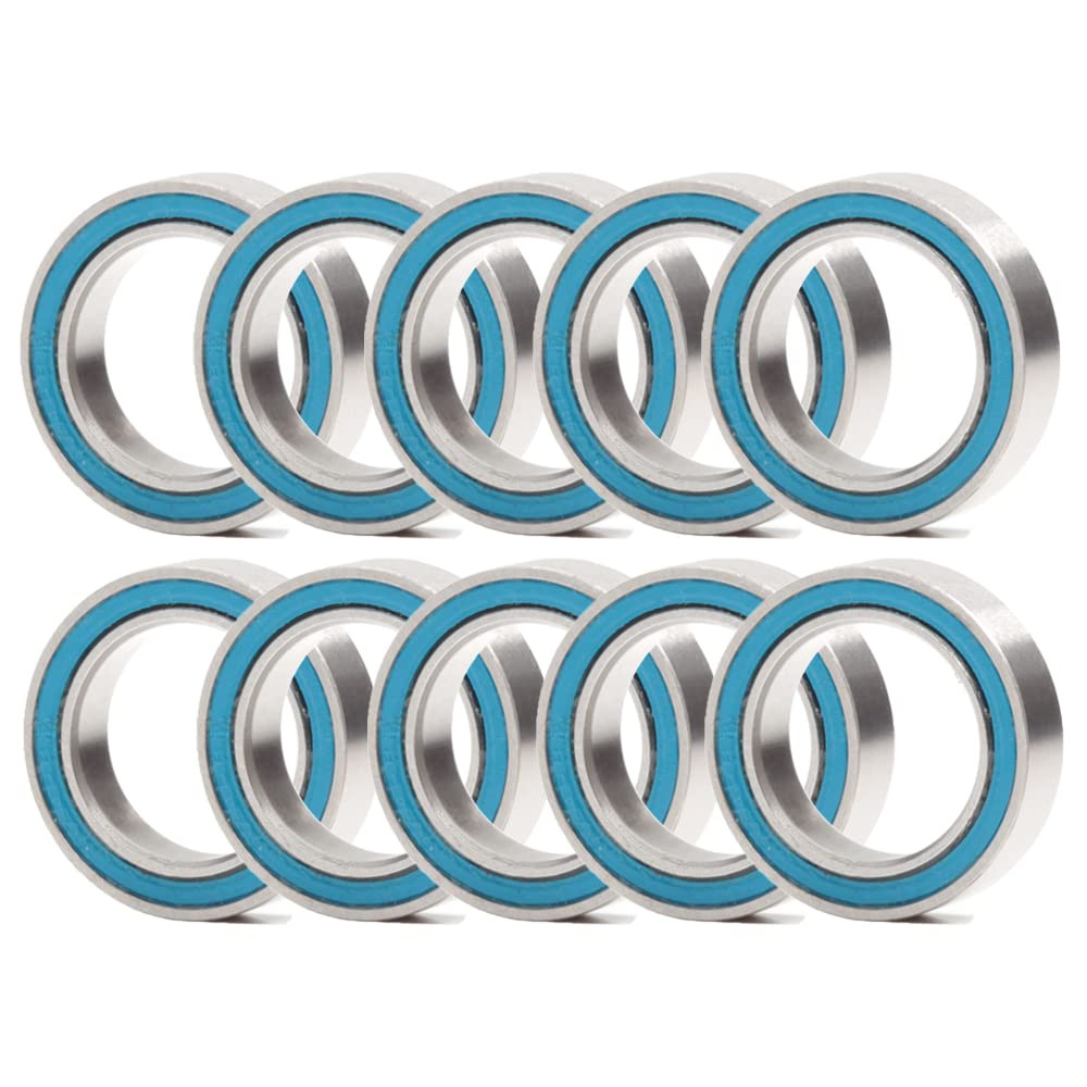 6700-2RS Ball Bearing 10X15X4Mm ABEC-3 Blue Rubber Sealed 10 Pack Fits Traxxas