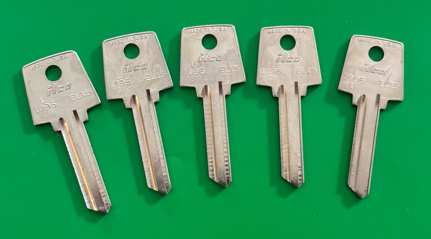 EL15  Uncut Key Blanks - NOS Lot Of 5: ILCO USA