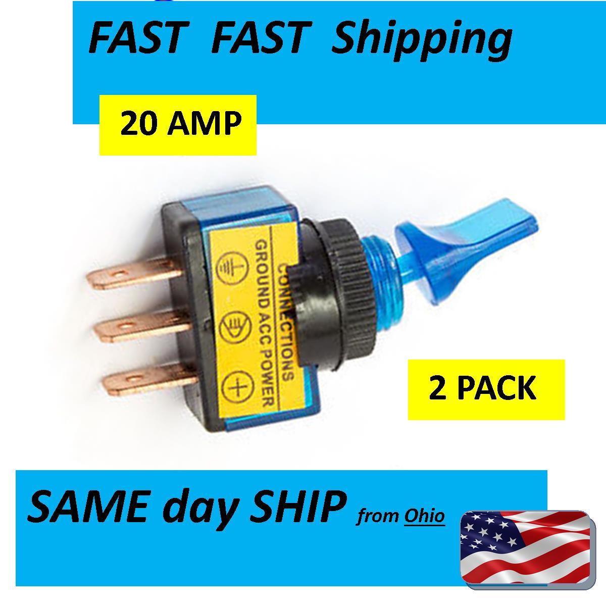 blue 12v switch 20 AMP max