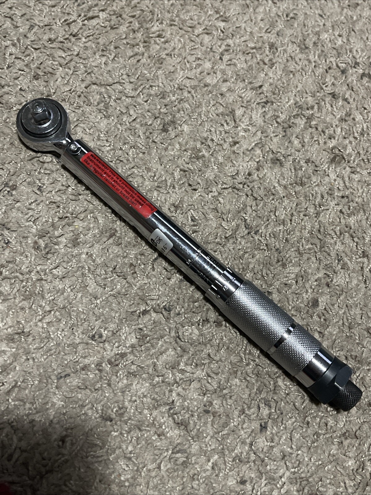 Great Neck 3/8" Drive 120-290 in/lb Click Micrometer Adjustable Torque Wrench