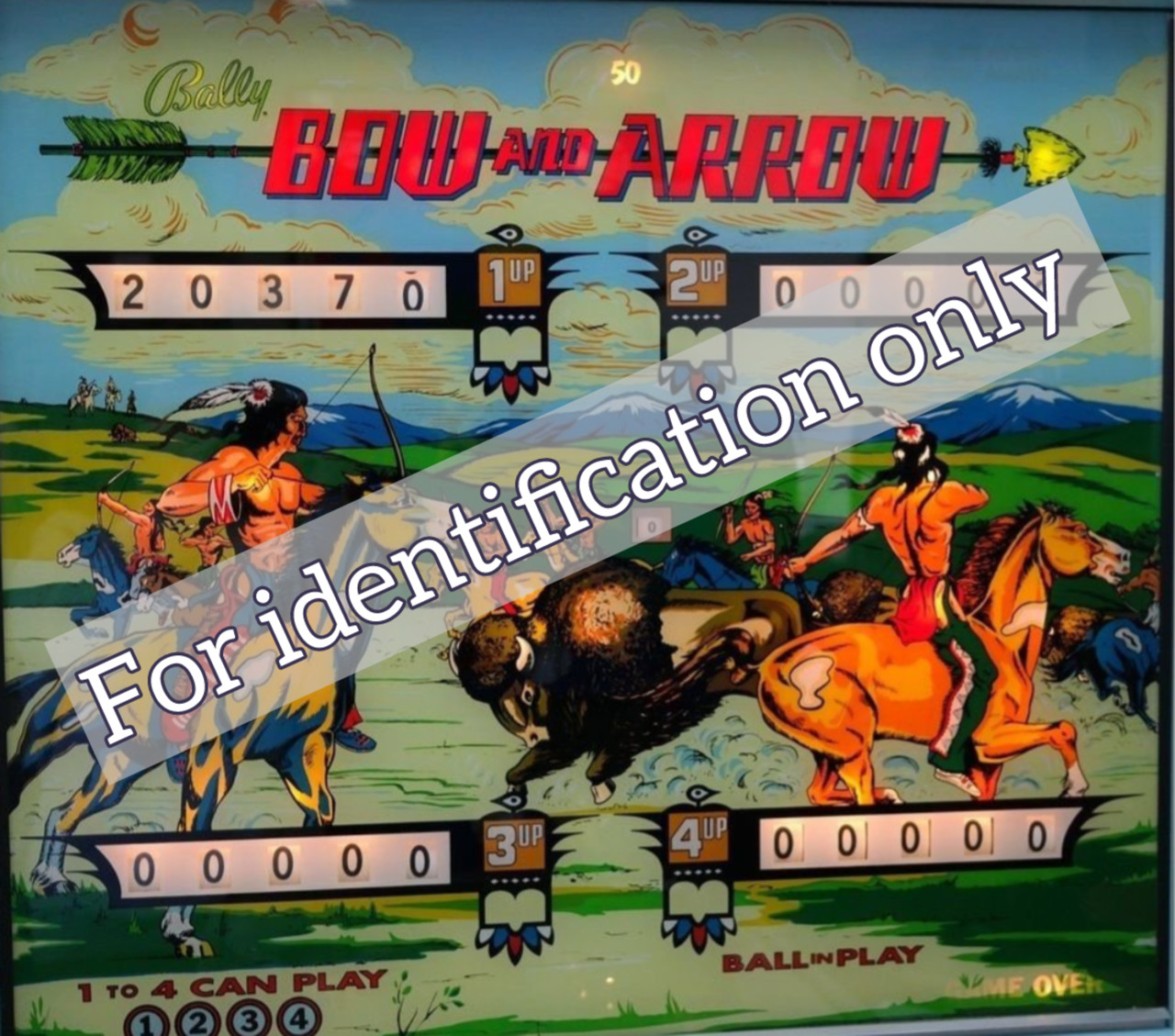 1975 Bally Bow and Arrow Pinball Machine Rubber Ring Kit
