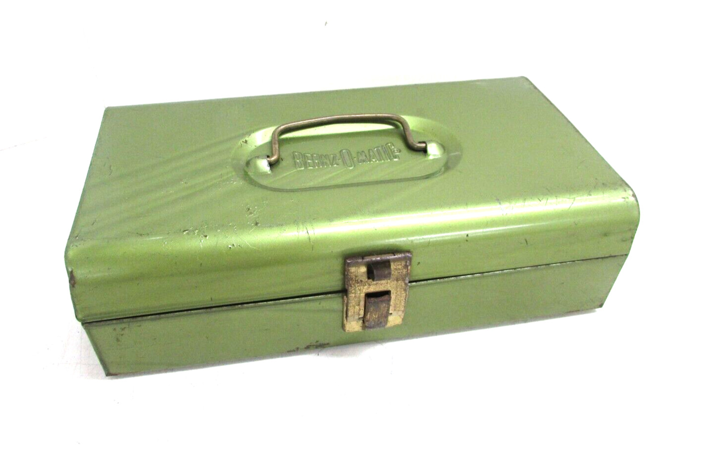 VINTAGE GREEN BERNZOMATIC EMPTY METAL CASE, 6" X 11" X 3" BERNZ-O-MATIC