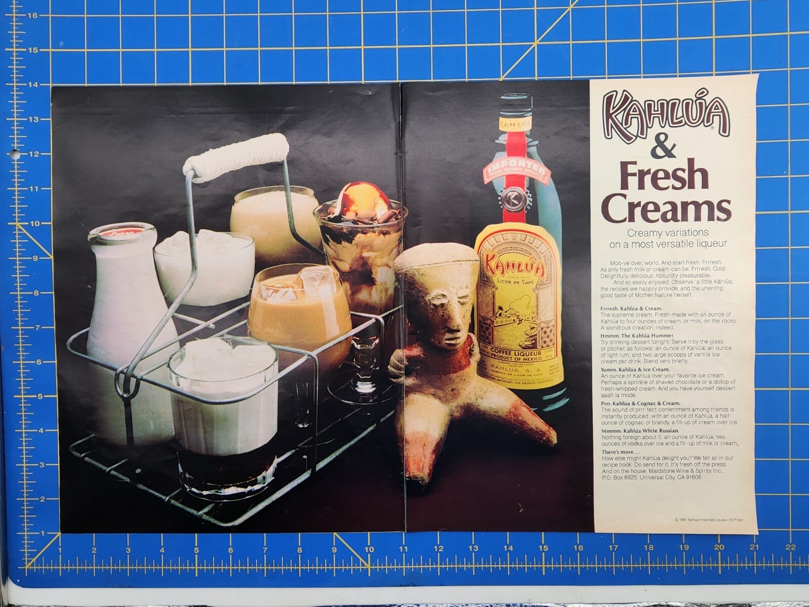 1981 Kahlua Coffee Liqueur Print Ad - Licor de cafe