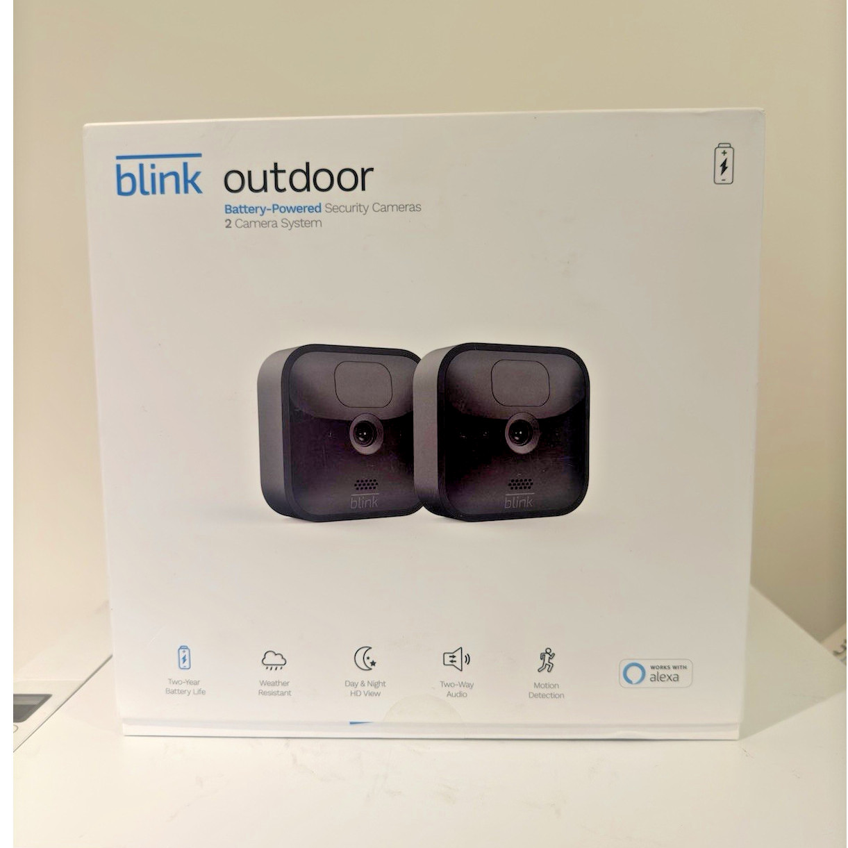 Blink Outdoor 2 Camera Wireless Security System, HD, Two-Way Audio