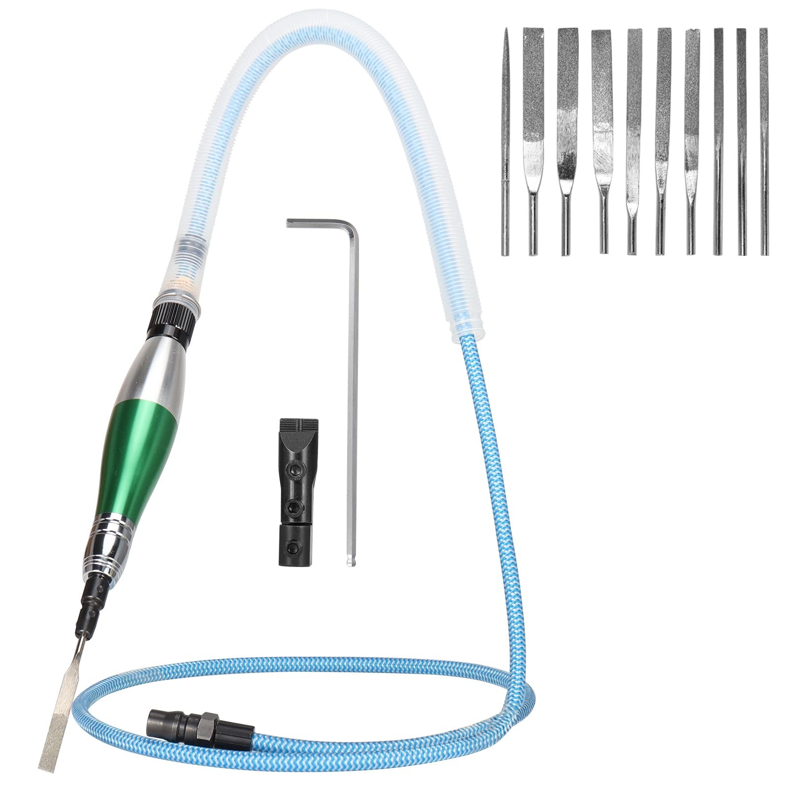 1/8" (3mm) Air Micro Grinder, Pneumatic Pencil Die 28000 RPM Blue