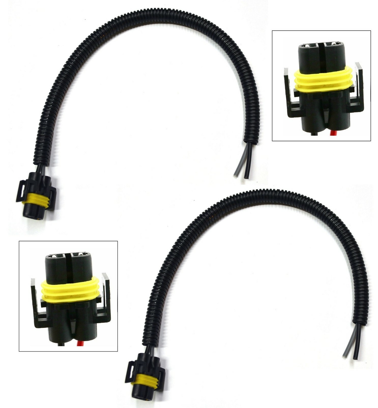 Extension Wire Pigtail Female P S H8 Two Harness Fog Light Socket Plug Bulb Lamp