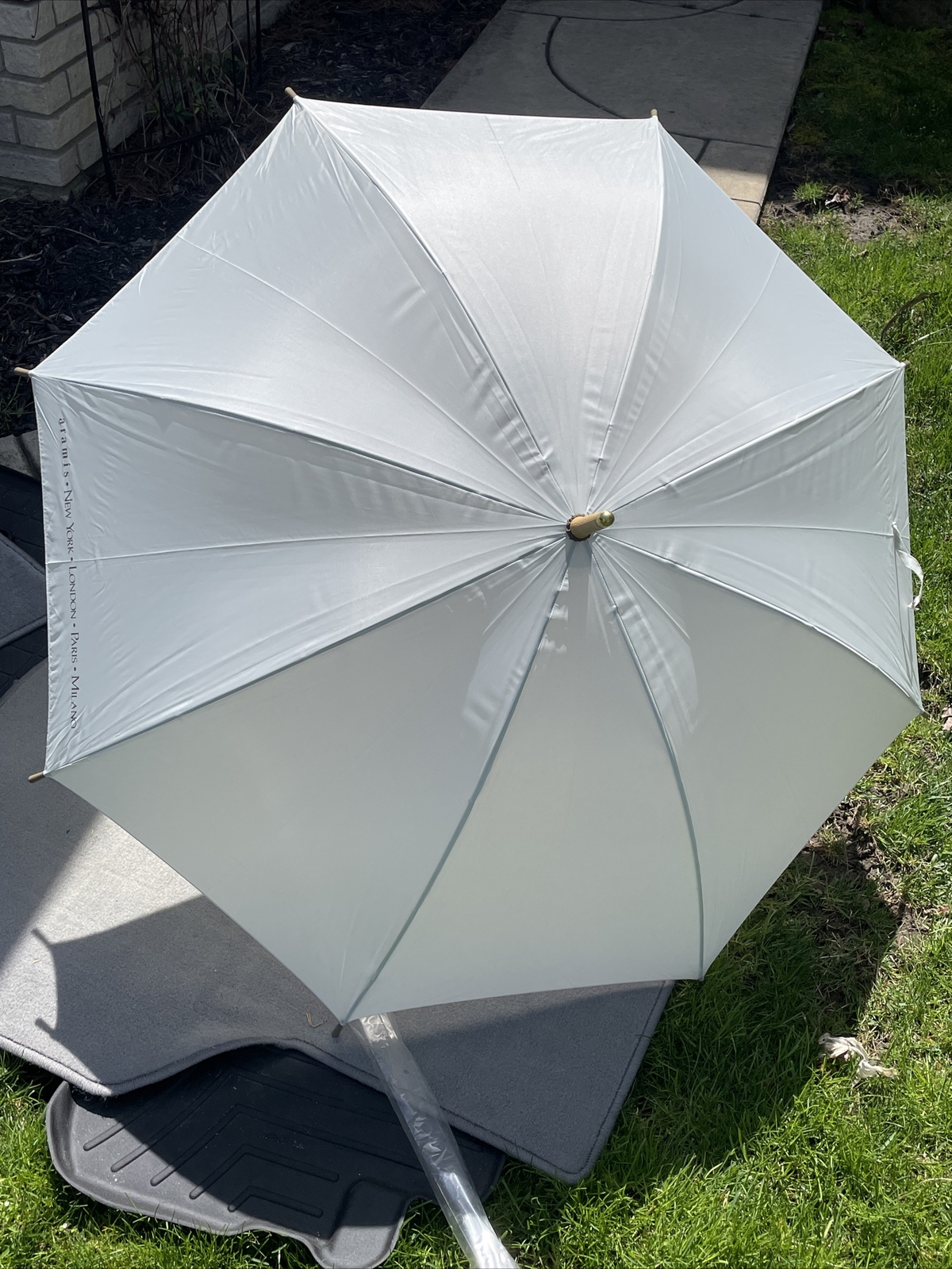 Aramis The Great Big Umbrella Gray Cane Type NWT