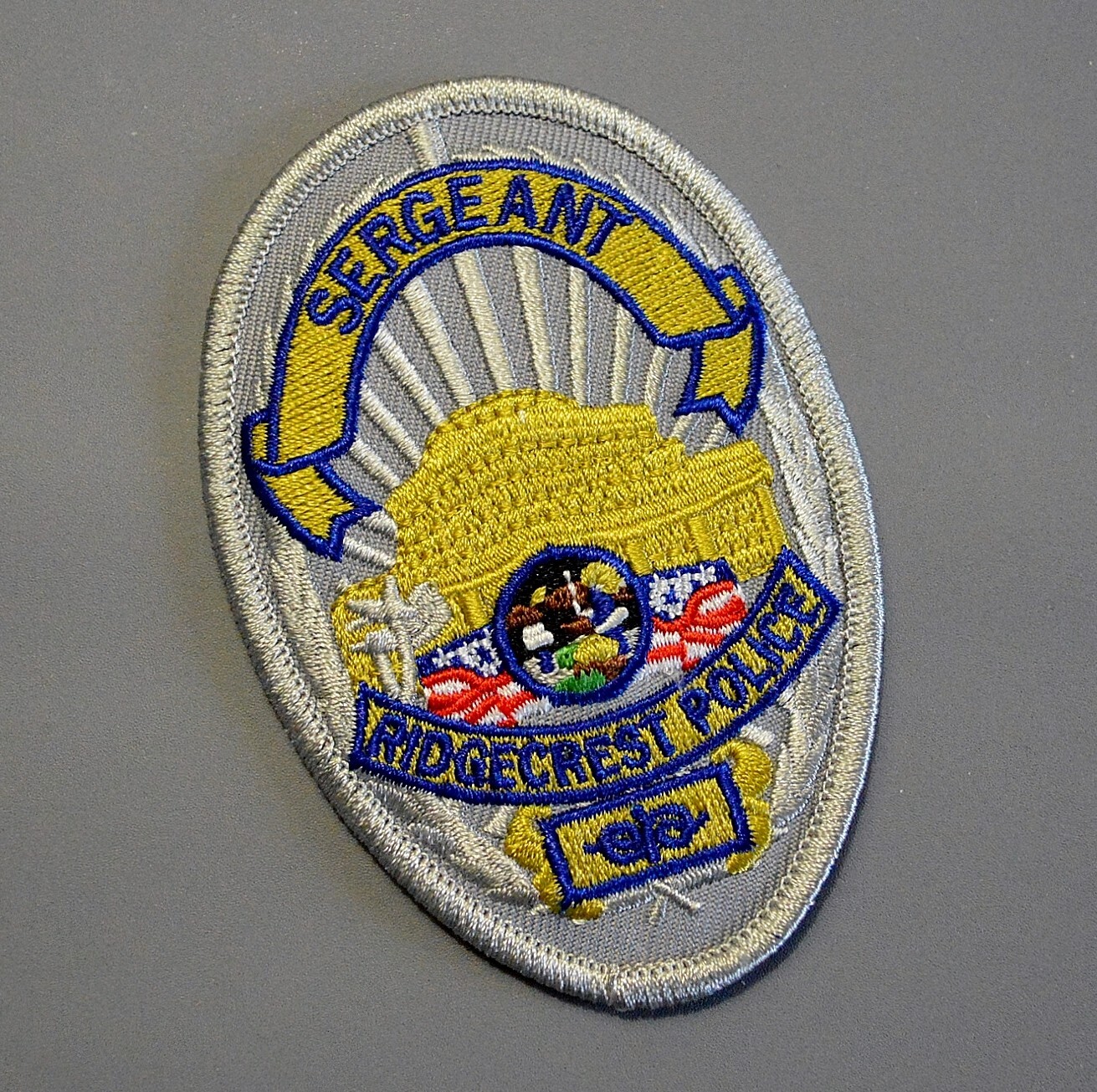 Ridgecrest California Police Sergeant Patch ++ Mint Kern County CA