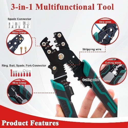 Insulated Wire Electrical Connectors Assortment Kit Ring Spade Butt Quick