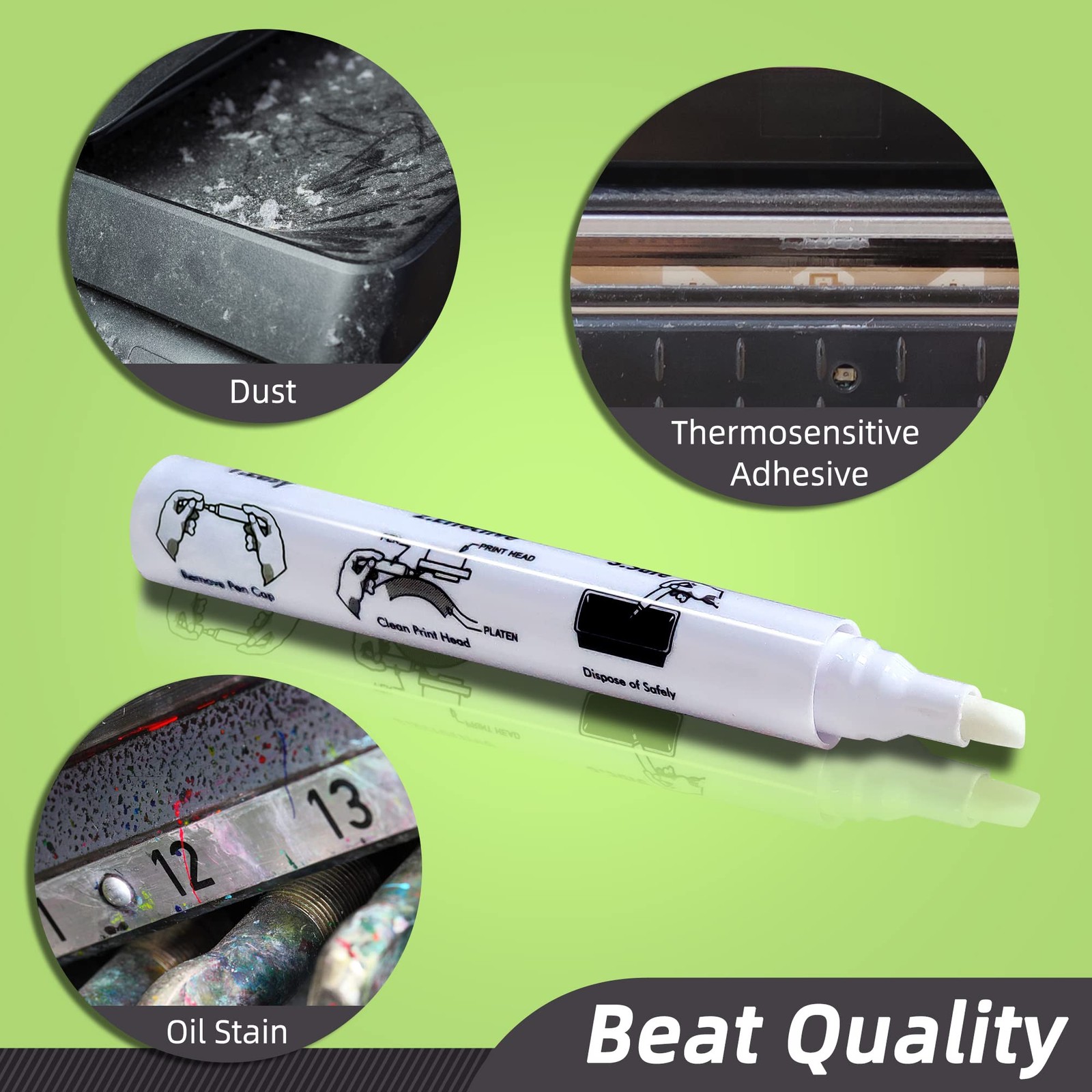 Thermal Printer Printhead Cleaning Pen for Receipt Shipping Label...