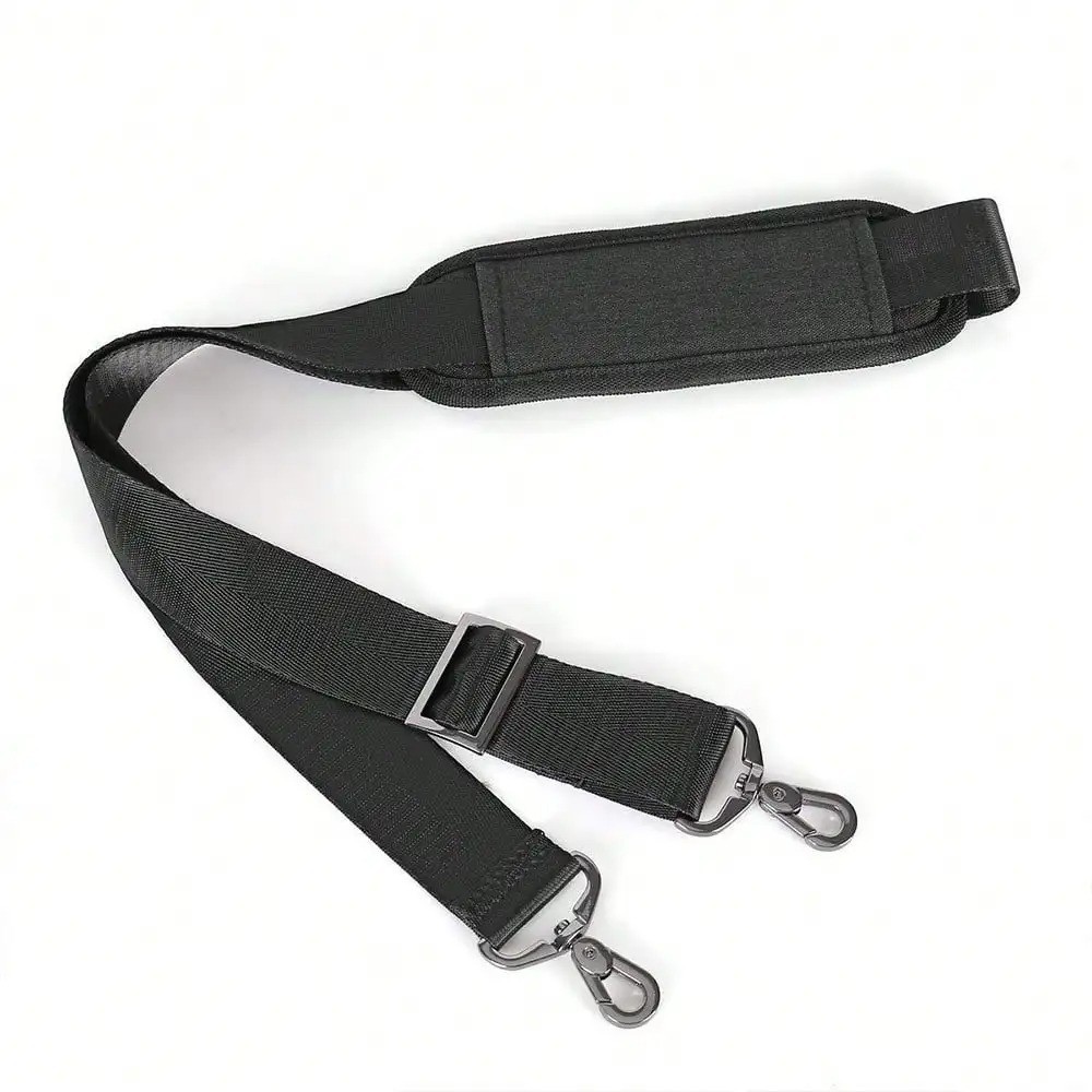 56-Inch Adjustable Thick Soft Universal Replacement Shoulder Strap, Black