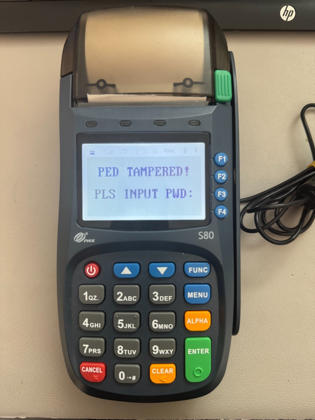 Pax S80 Credit Card POS Terminal W/ Power Adapter.