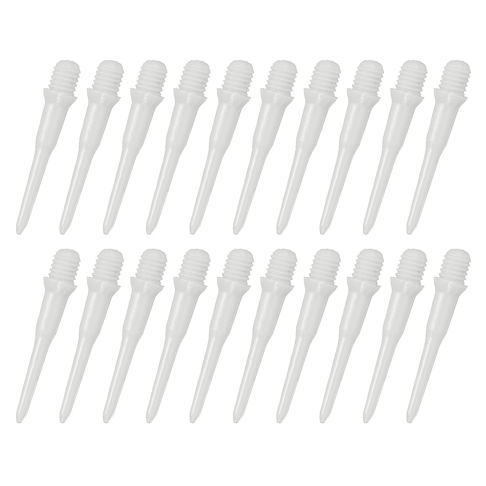 50Pcs Plastic Dart Tips,Game 2BA Thread Soft Darts Tip White