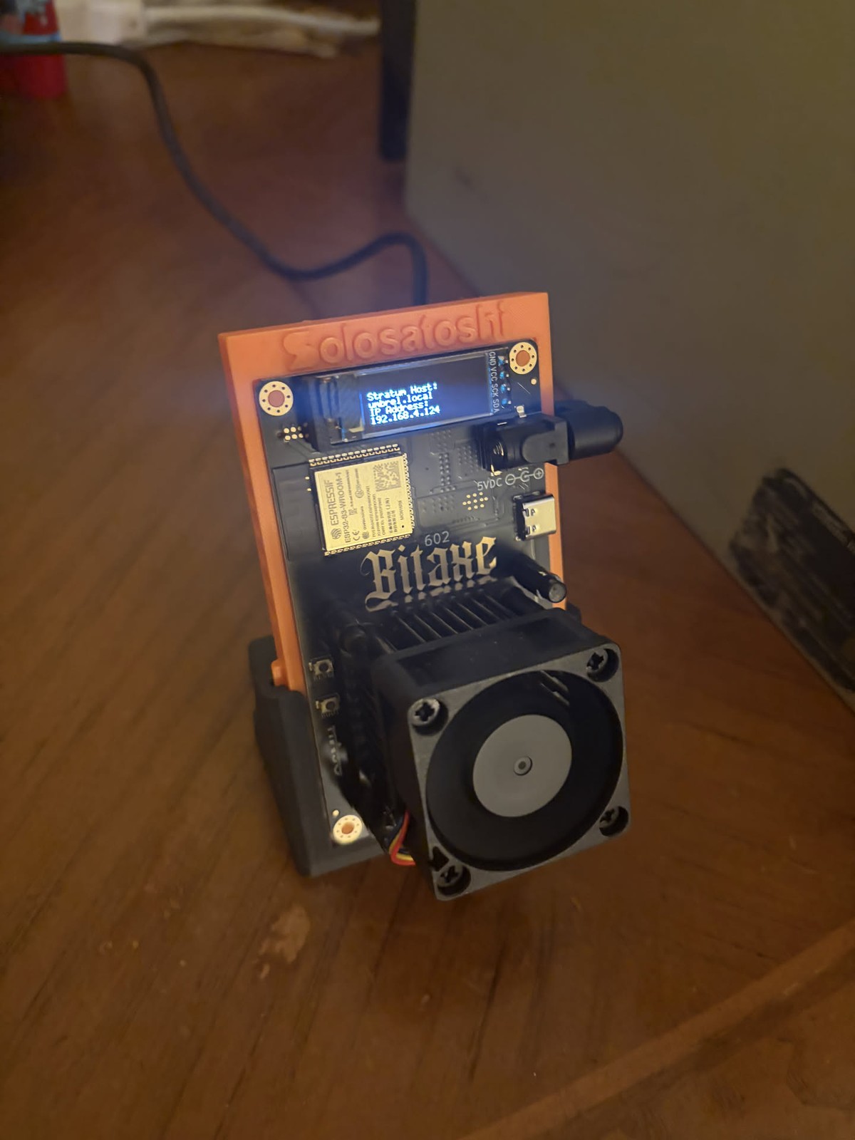 Bitaxe Gamma 601 Bitcoin Solo Miner 1.2TH/s BM1370 Solosatoshi w/ Adapter