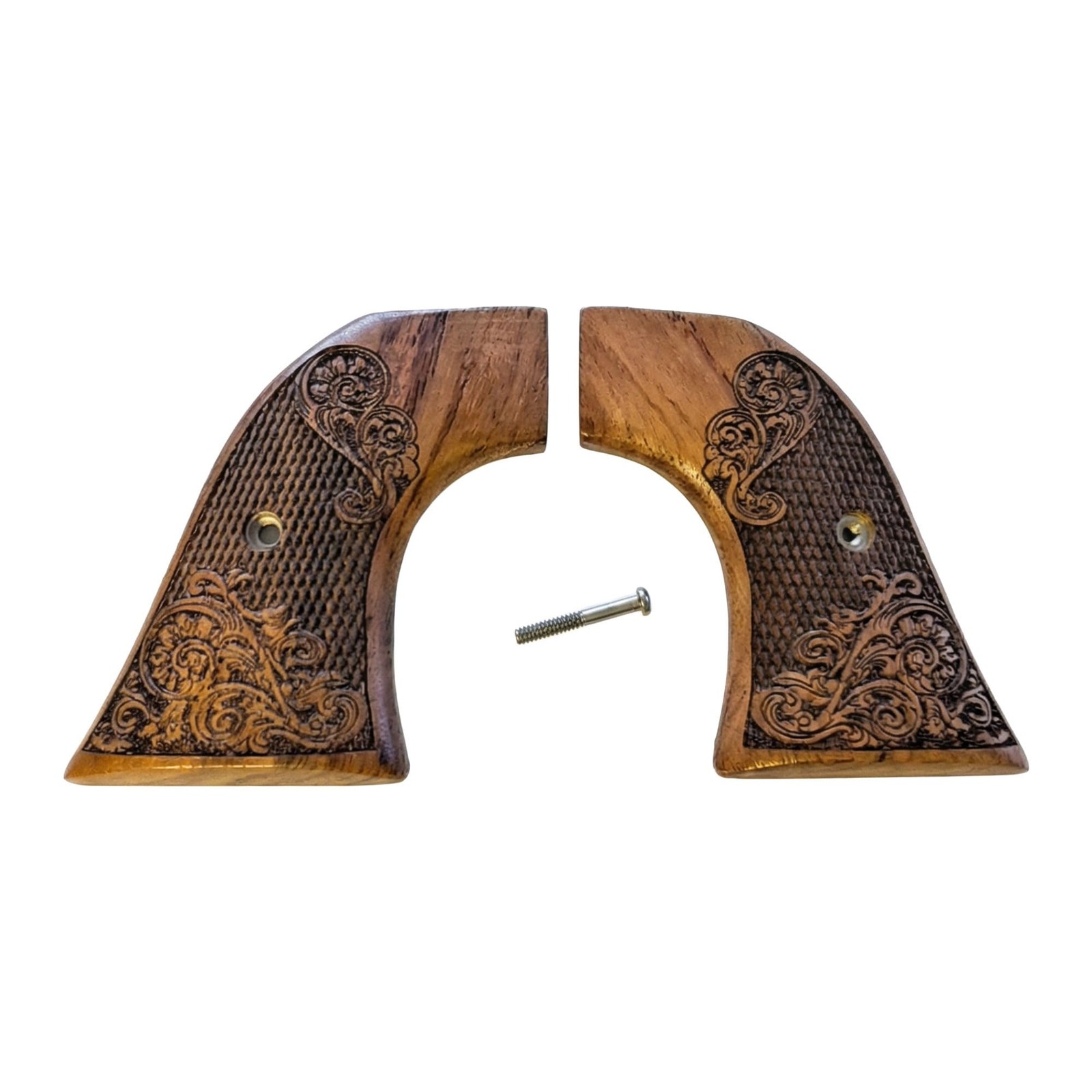 Fits Ruger Wrangler Grips + Super Wrangler .22 Model Rosewood Carved Gentleman