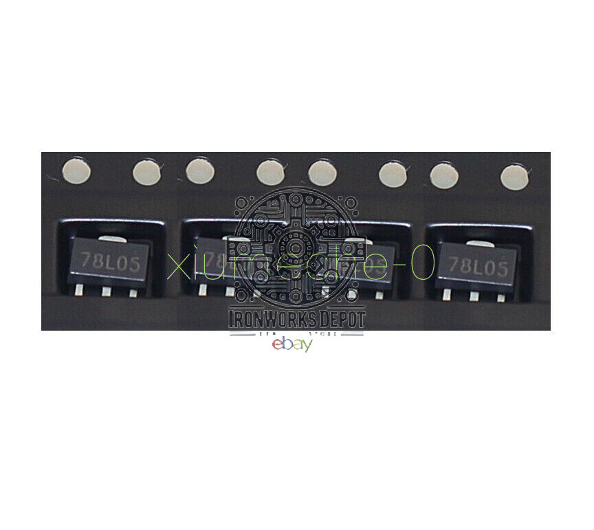 20PCS 78L05 L78L05 7805 Voltage Regulator 5V 100mA SOT-89 SMD NEW