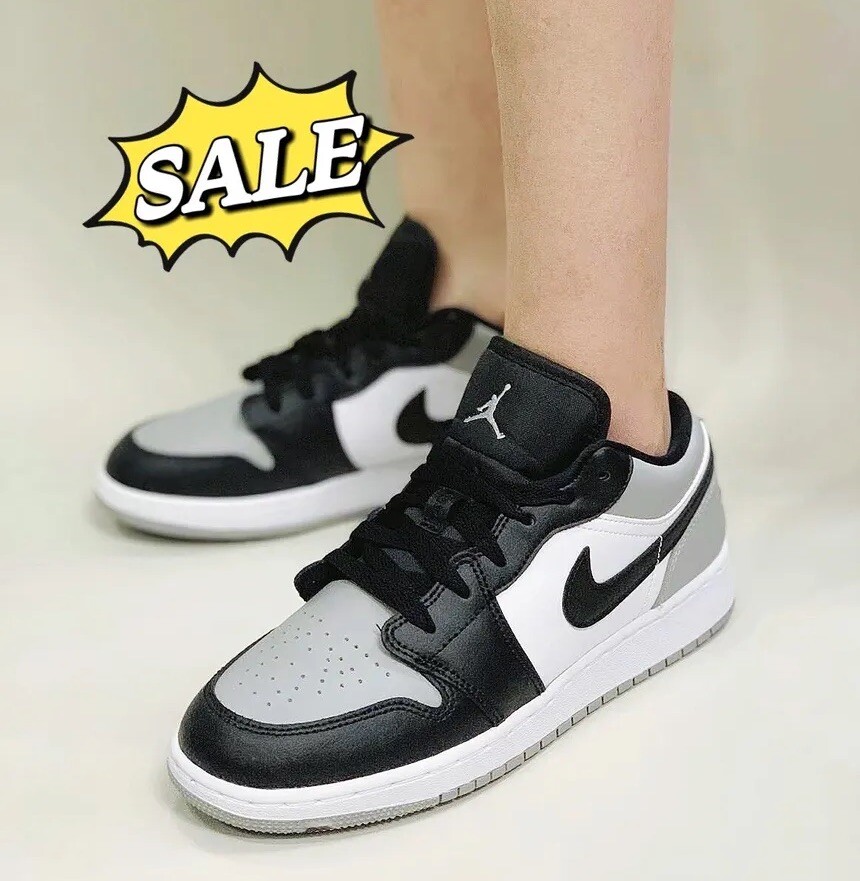 🔥Nike Jordan 1 Low GS Shadow Toe 553560-052 GS Size 4-7