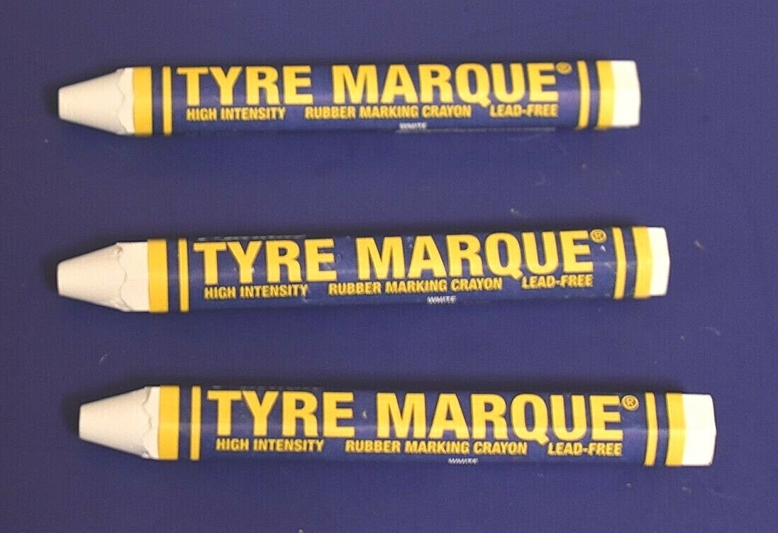 3 Markal Tyre Marque Crayon White Tire Rubber Glass Metal Auto Repair