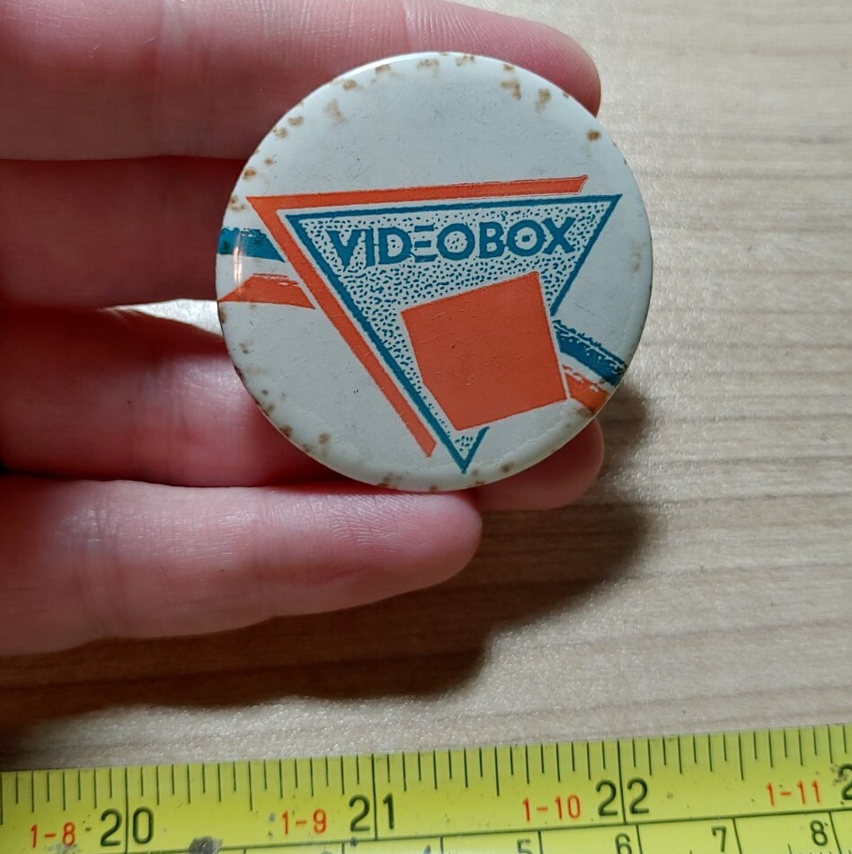 Vintage VIDEOBOX MTV Related Advertising Pin
