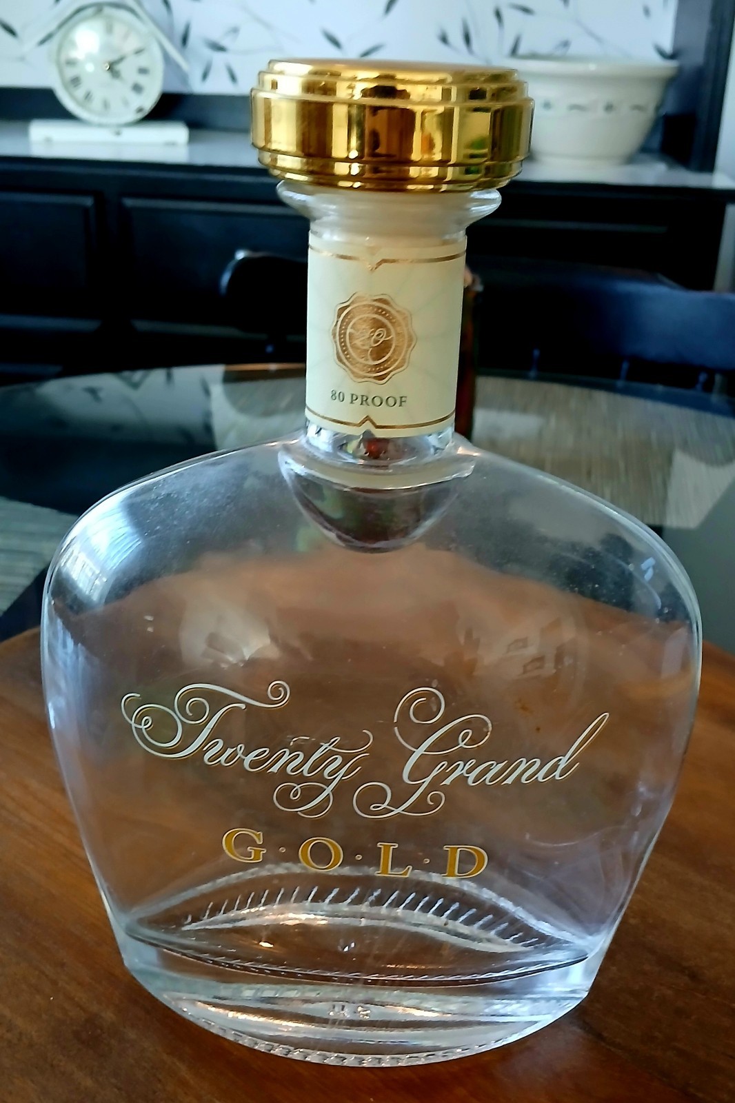 Twenty Grand Gold 80 Proof Empty Bottle With Cork