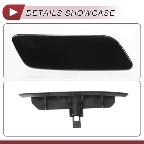 Front Right Bumper Headlight Washer Nozzle Cover Cap Right Side Black