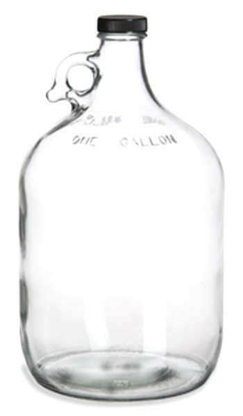 Glass Water Bottle Includes 38 mm Polyseal Cap, 1 gallon