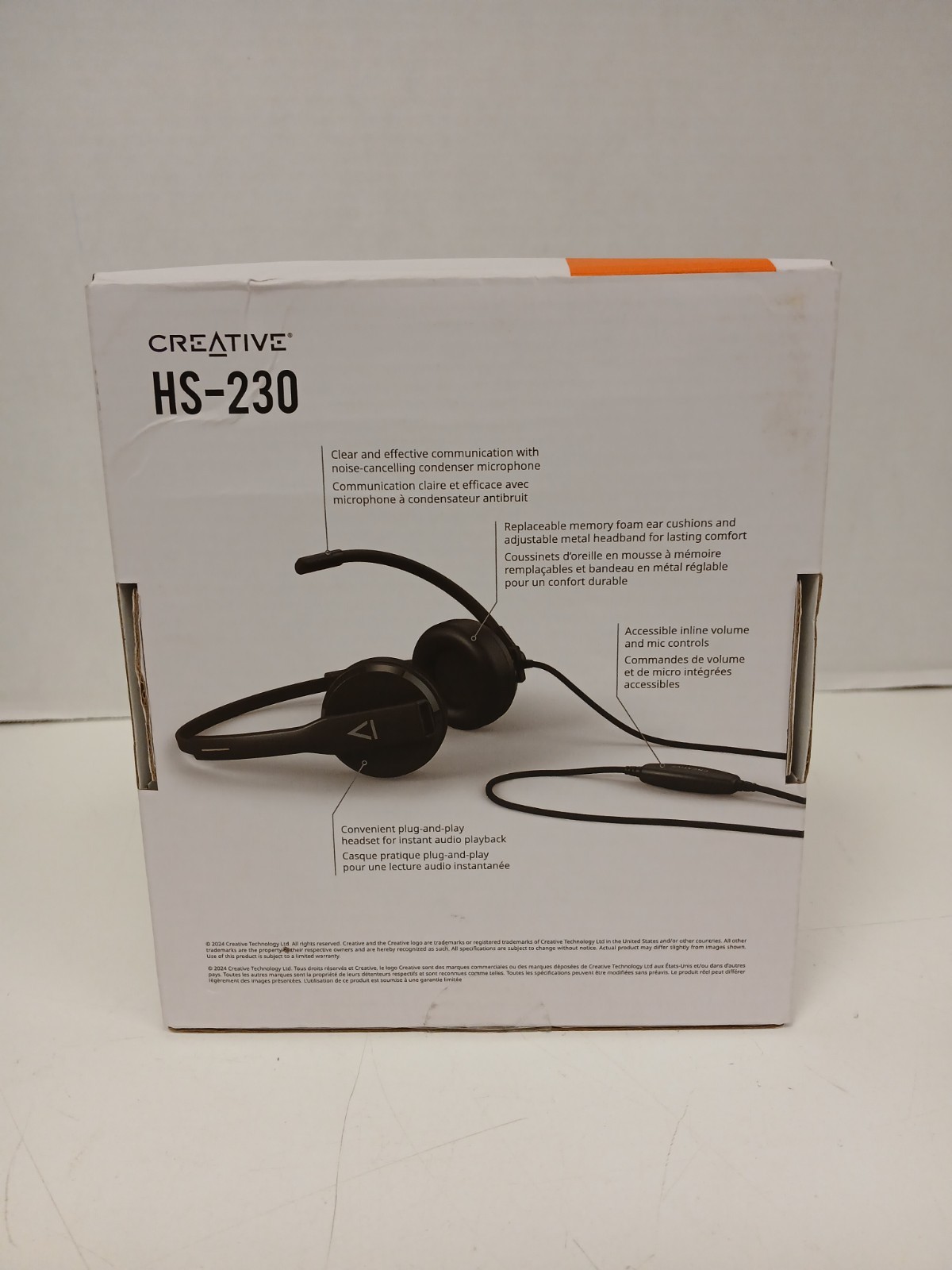Creative Labs HS-230 Headset With Noise Cancelling Microphone
