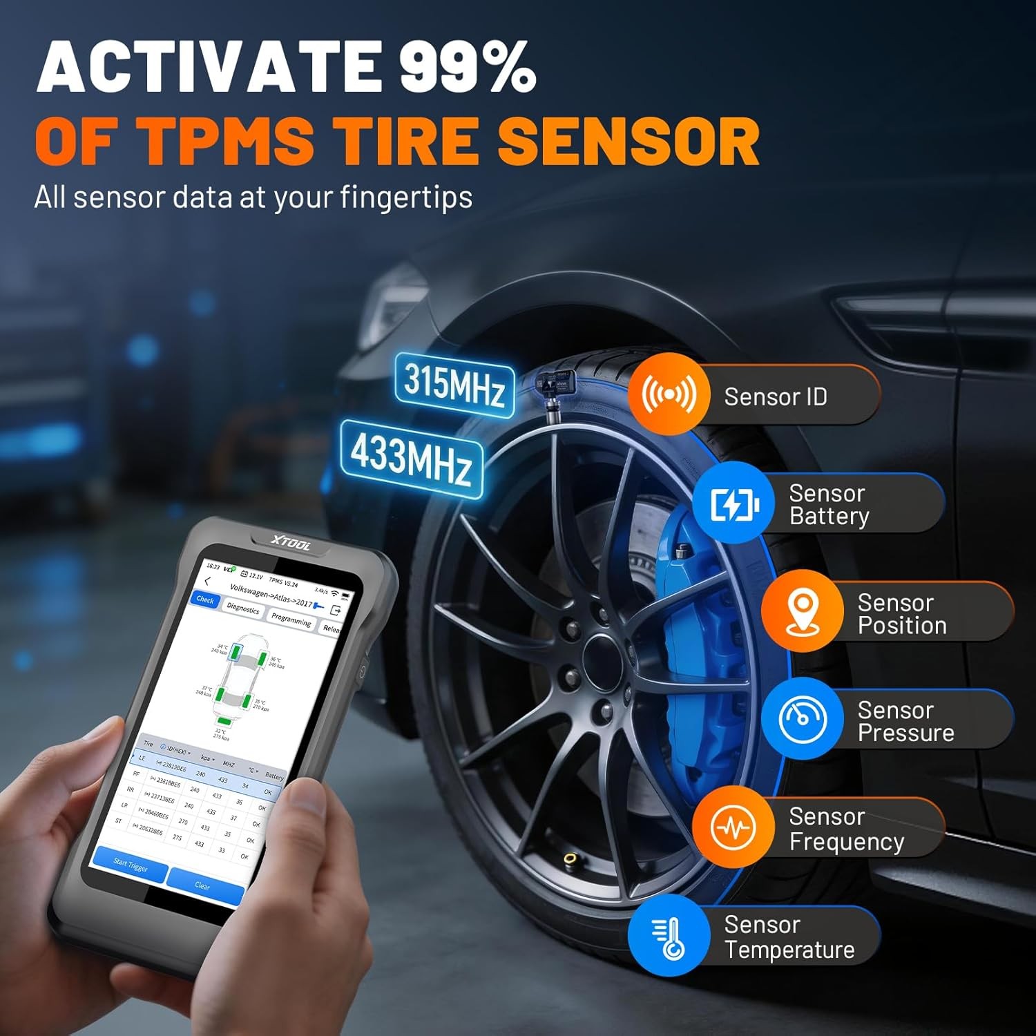 🏅2026 XTOOL TP580 All System Diagnostic Scanner TPMS Programming Relearn Tool