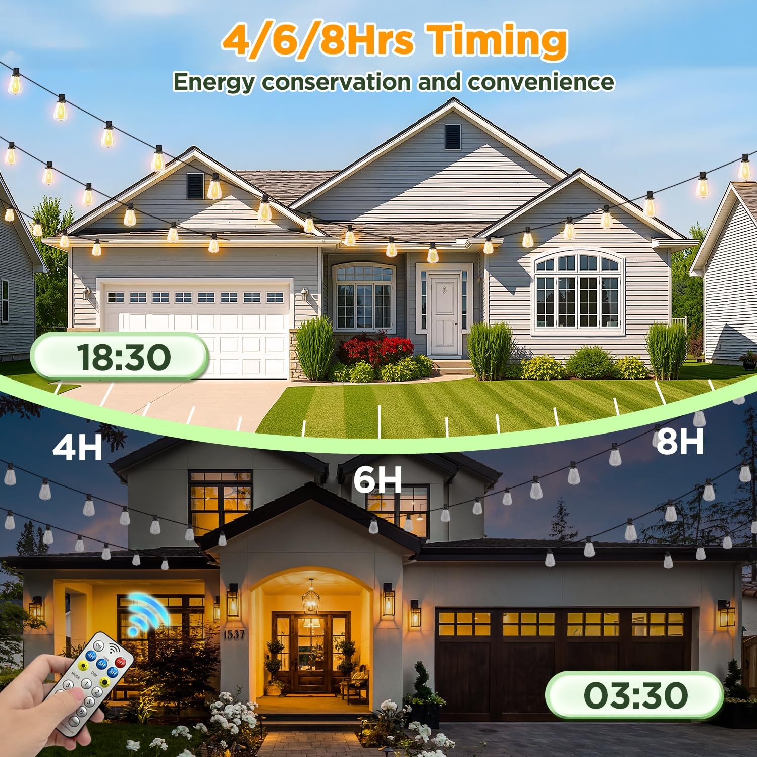 25FT Solar String Lights Outdoor Waterproof with Remote & Timer LED Shatterproof