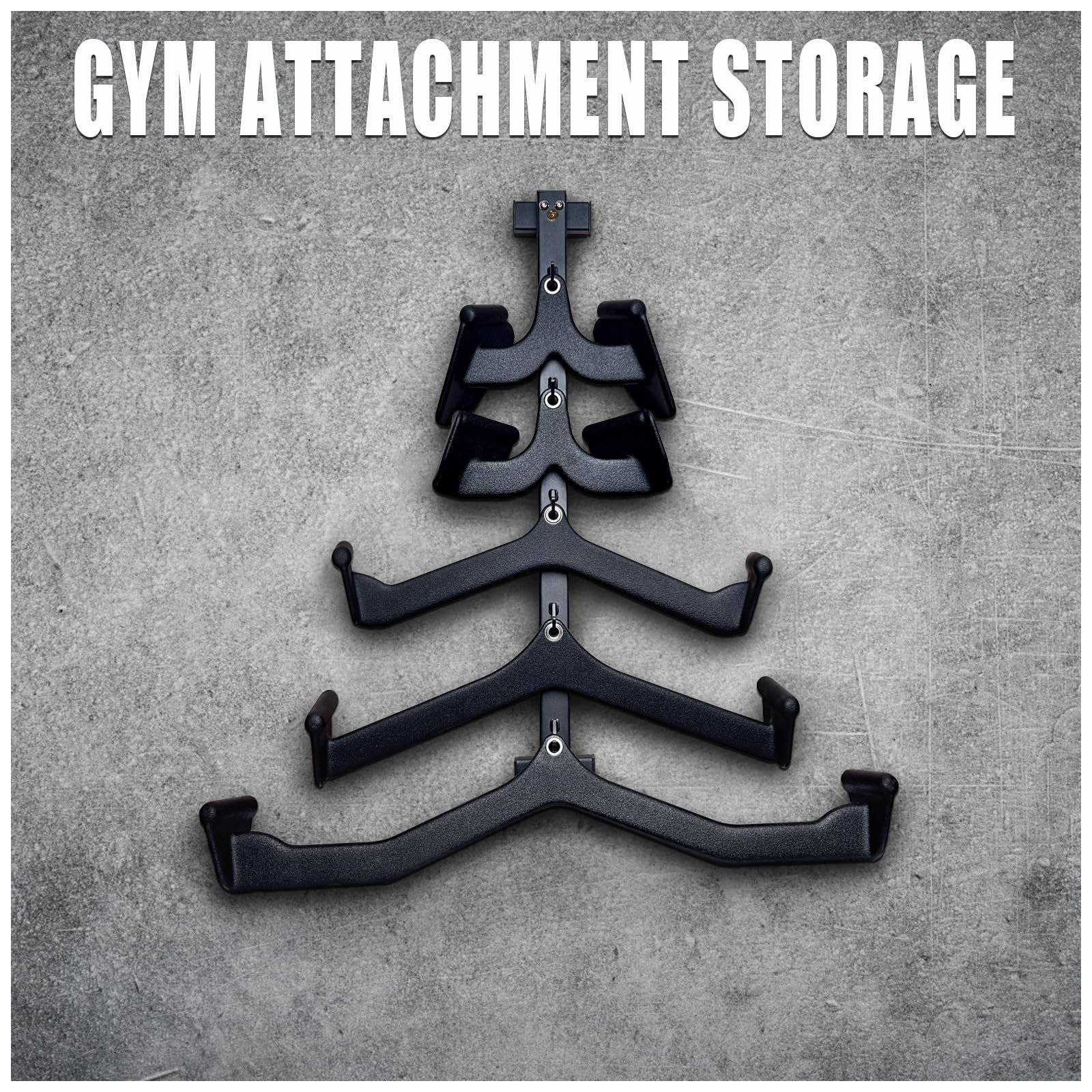 New BLUSLM Wall Mounted Lat Pull Down Bar Organizer with Hooks Home Gym Storage