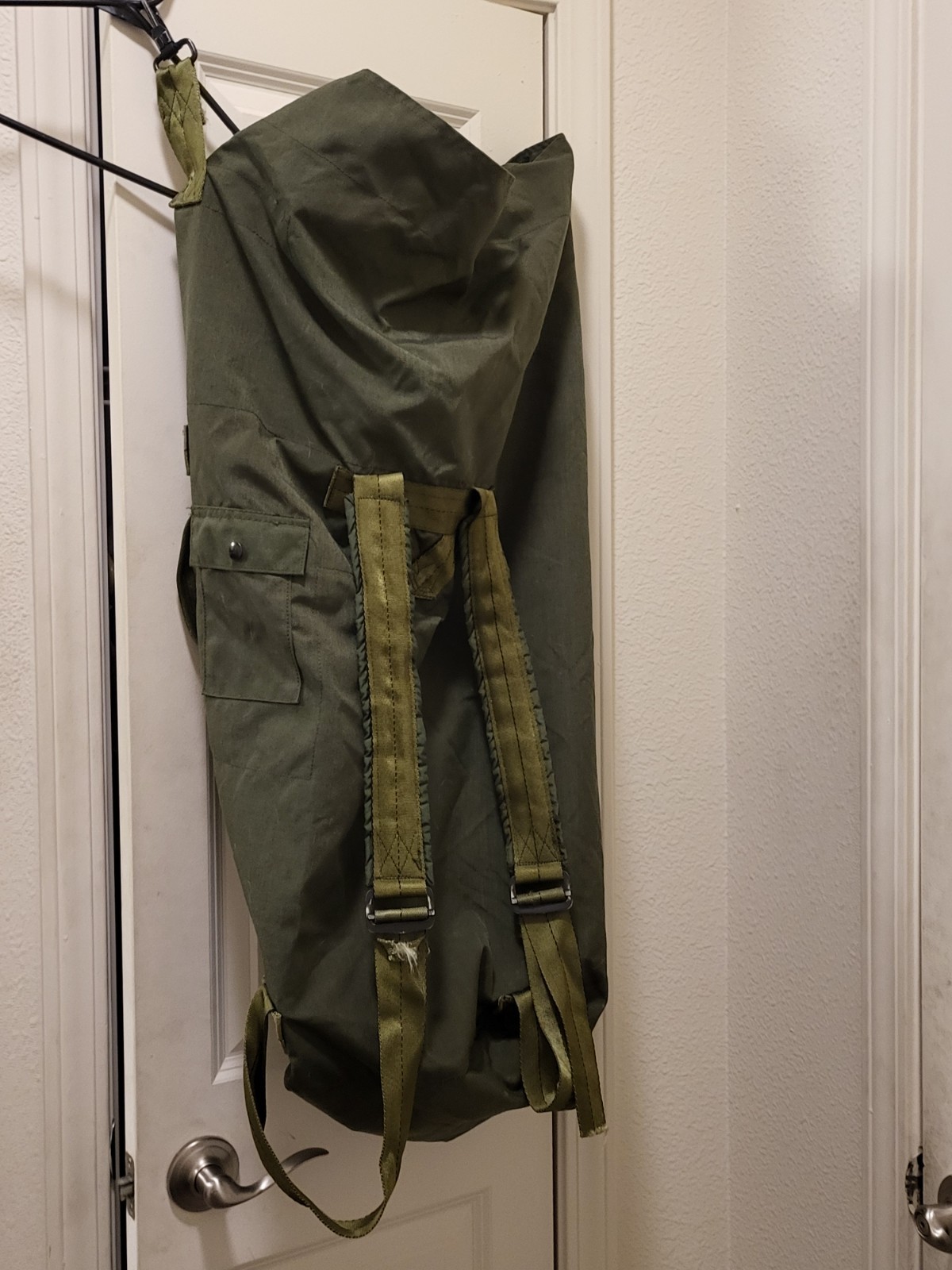 ​US Military GI Top Load Duffel Bag OD Green 2-Strap Backpack Style Large