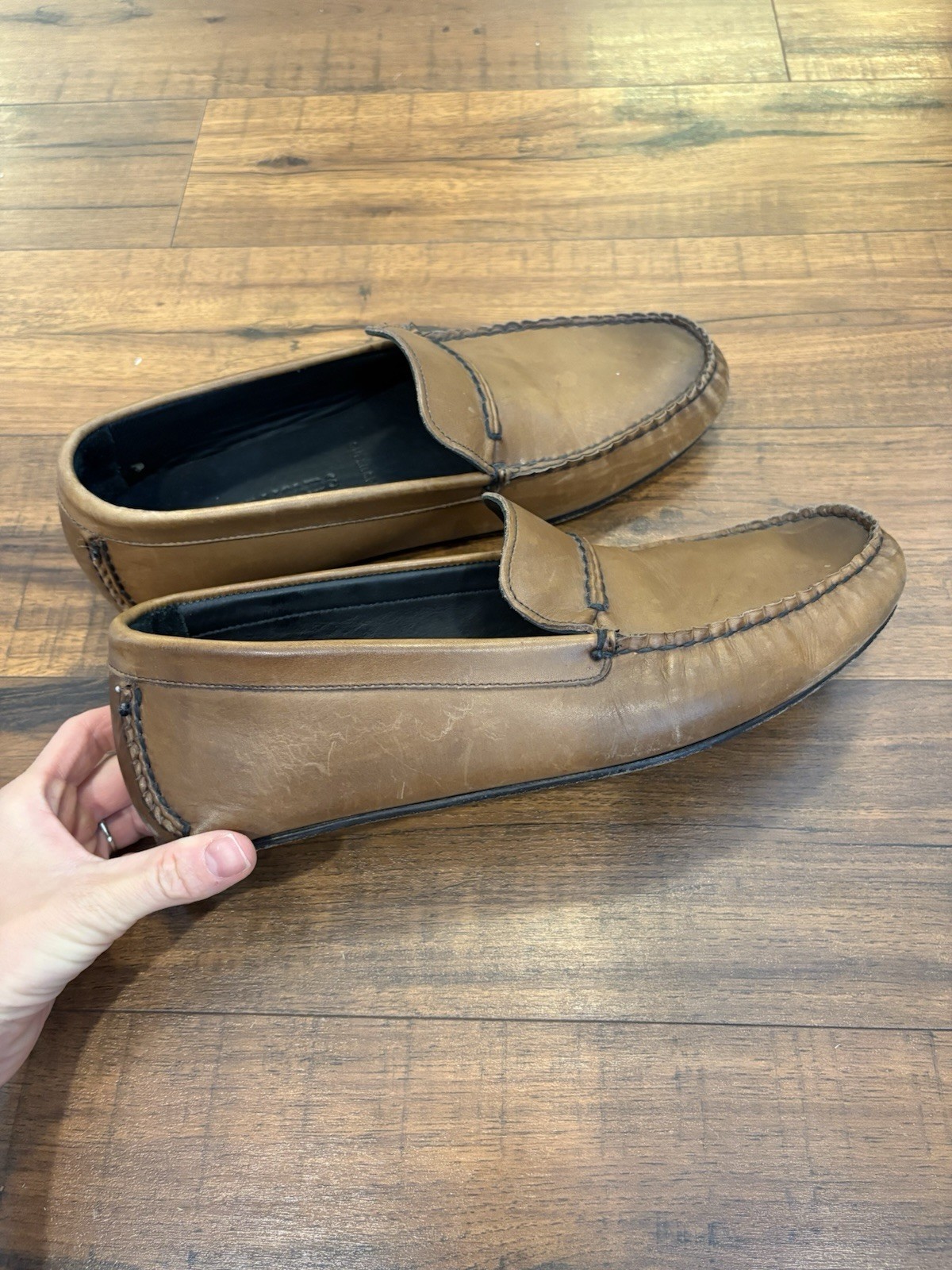 Allen Edmonds "SUPER SPORT" Driver Loafers 10 3E  Mocha Light Brown