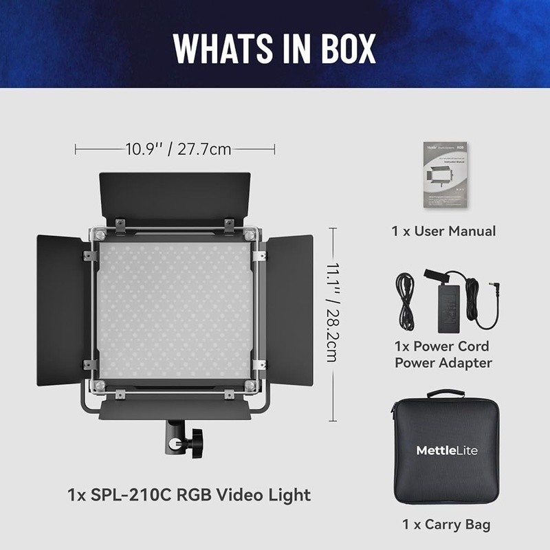 RGB Video Light W/ Adjustable Color Temperature 10 Effects Wireless Control New