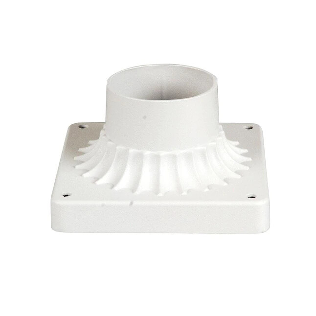 Portfolio Outdoor 3.5-inch Square Traditional Pier Mount Base - White - Aluminum