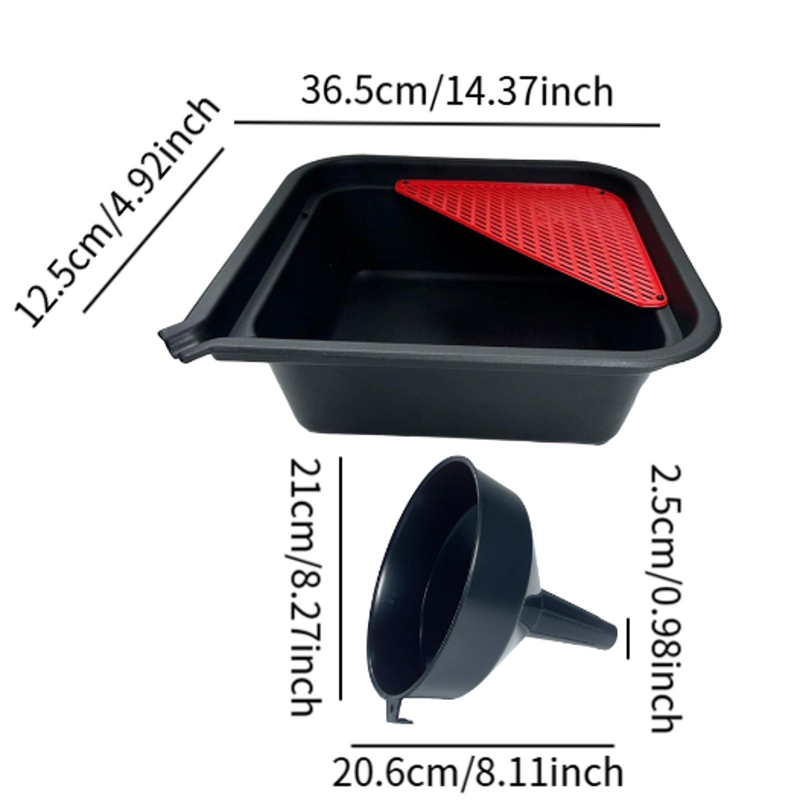 9 Liters Mechanic Car Oil Drain Pan and Funnel with Filter Screen