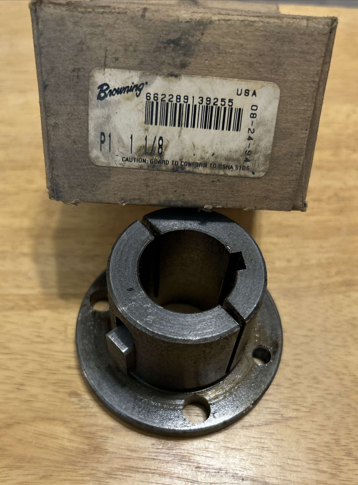 NEW BROWNING P1 1 1/8 SPLIT BUSHING With Key No Bolts 1-1/8”