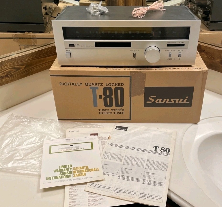 Sansui T-80 Stereo Tuner NOS Digitally Quartz Locked Serviced And Tested 🔥 NOS