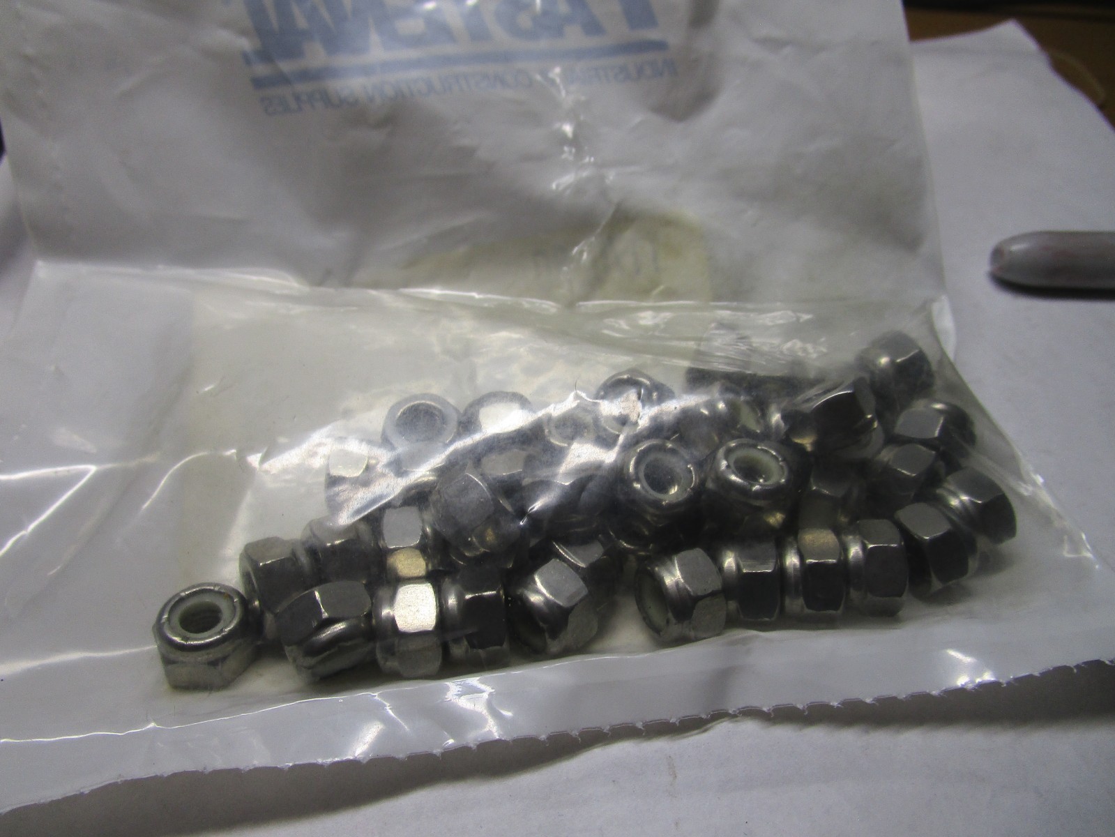 1/4"-28 Grade 18-8 NE Stainless Steel Nylon Insert Lock Nut QTY 50