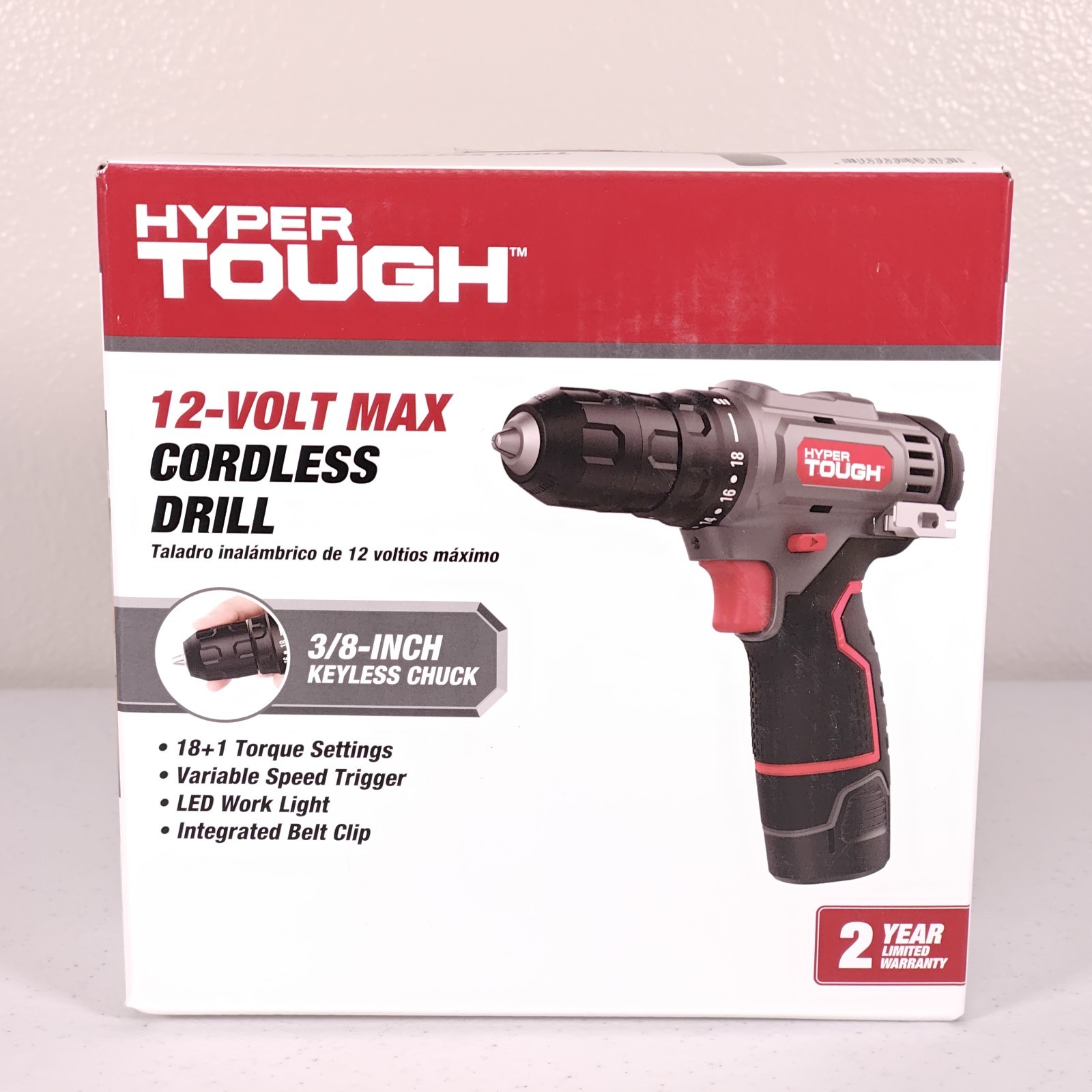 Hyper Tough 12-Volt Max Cordless Drill 3/8-Inch Keyless Chuck