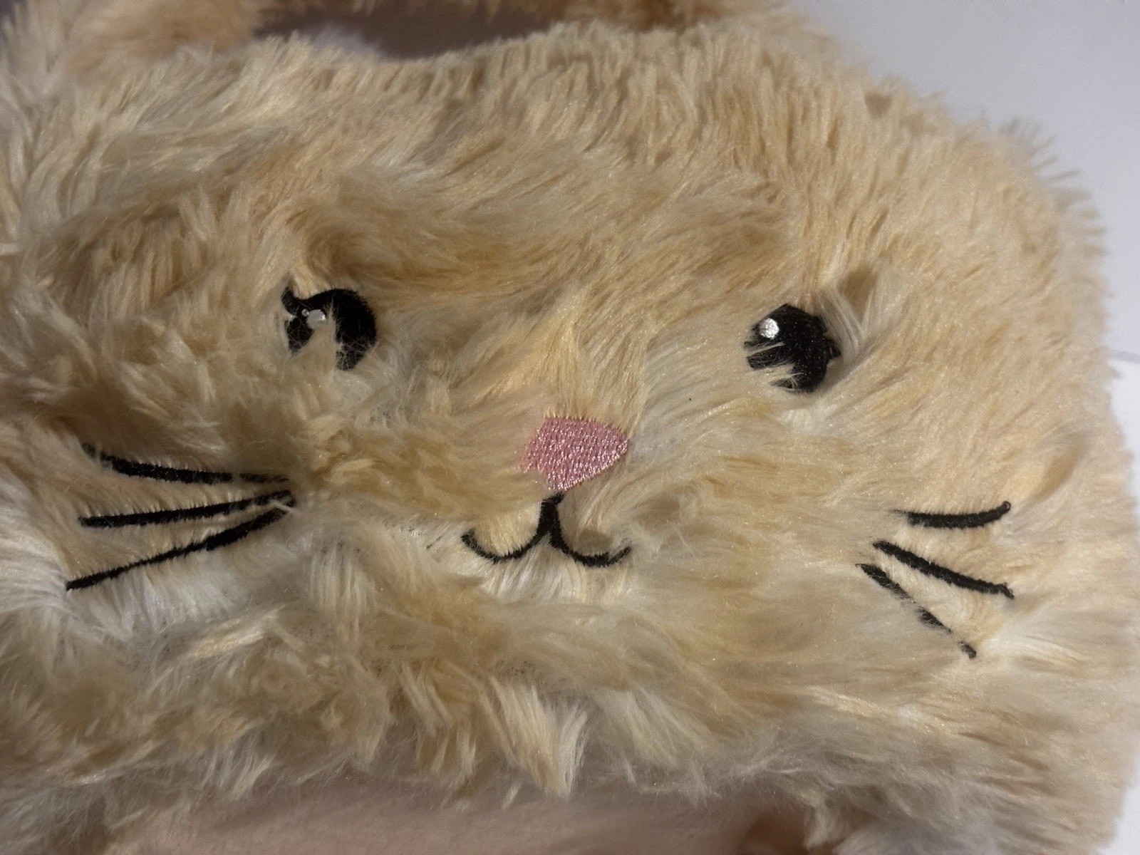 NEW Easter Basket Plush Bunny  Celebrate Rabbit Soft Handle Tan Khaki
