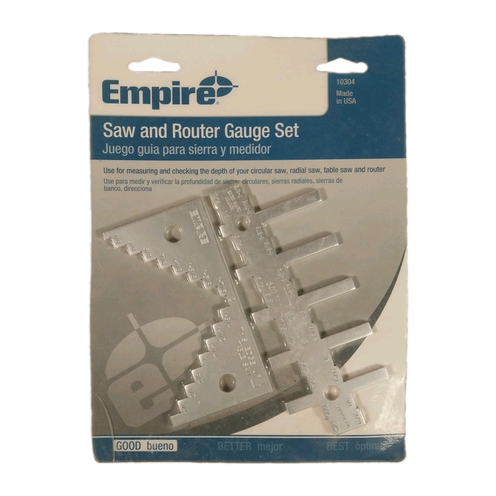 Empire Saw & Router Gauge Set Level Model 10304 Made in USA NEW