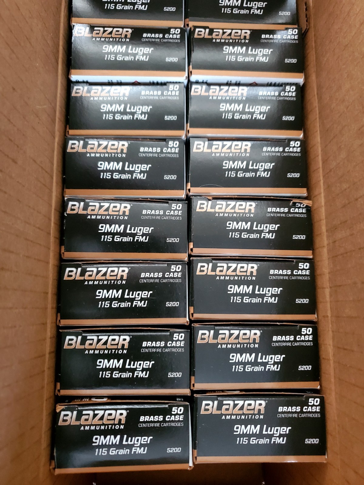 9mm used empty blazer ammo boxes with trays