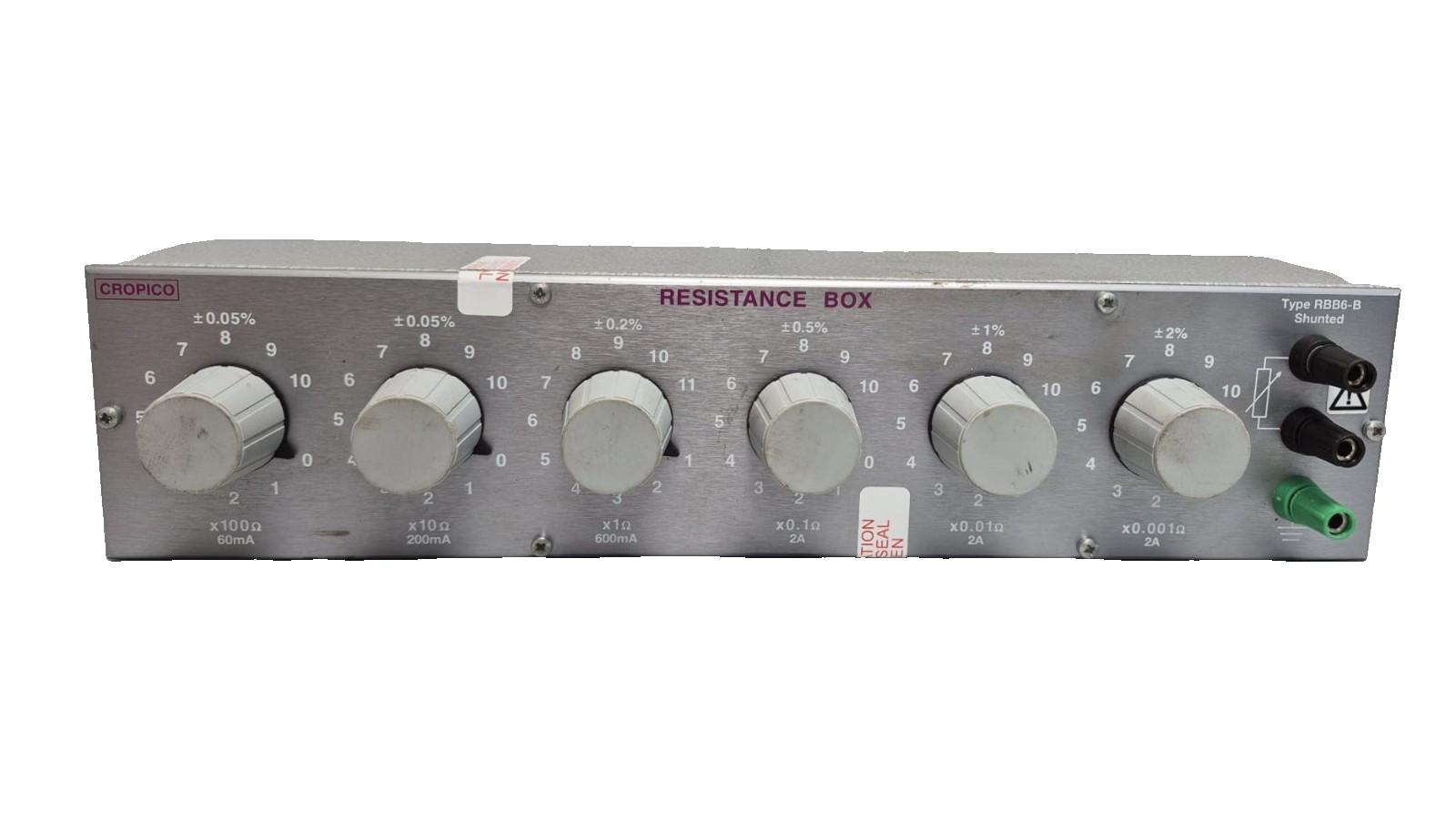 CROPICO RBB6-B LSS27011 Resistance Box Shunted Decade Resistor Box