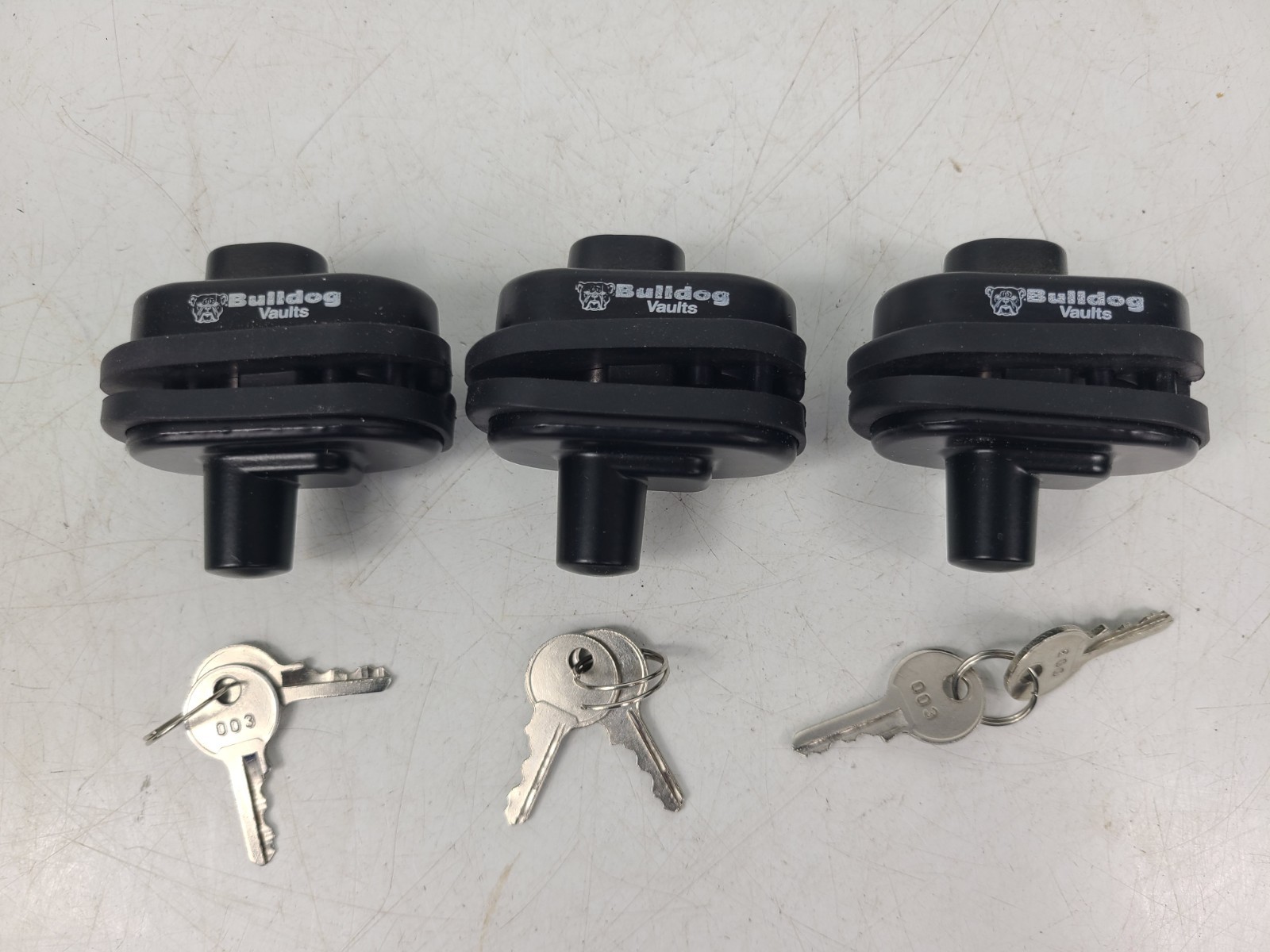 Bulldog Vaults Gun Lock w Two Keys Adjustable Heavy Trigger Lock Keyed Lot Of 3